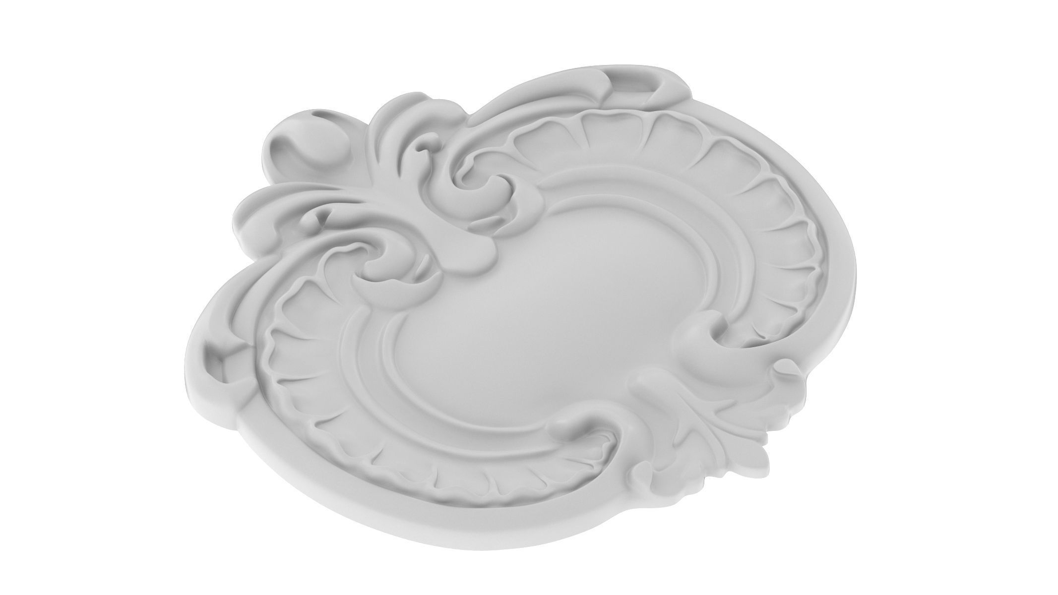 Cartouche Ornament 006 3D model_3