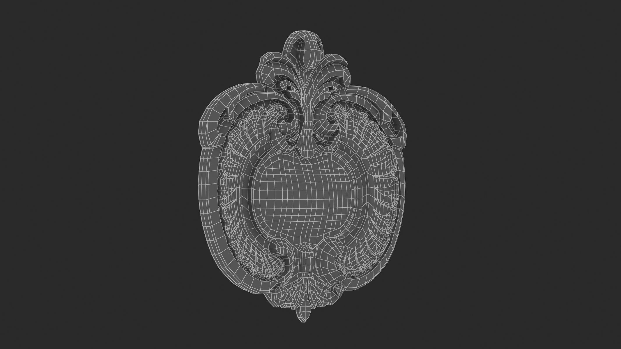 Cartouche Ornament 006 3D model_6