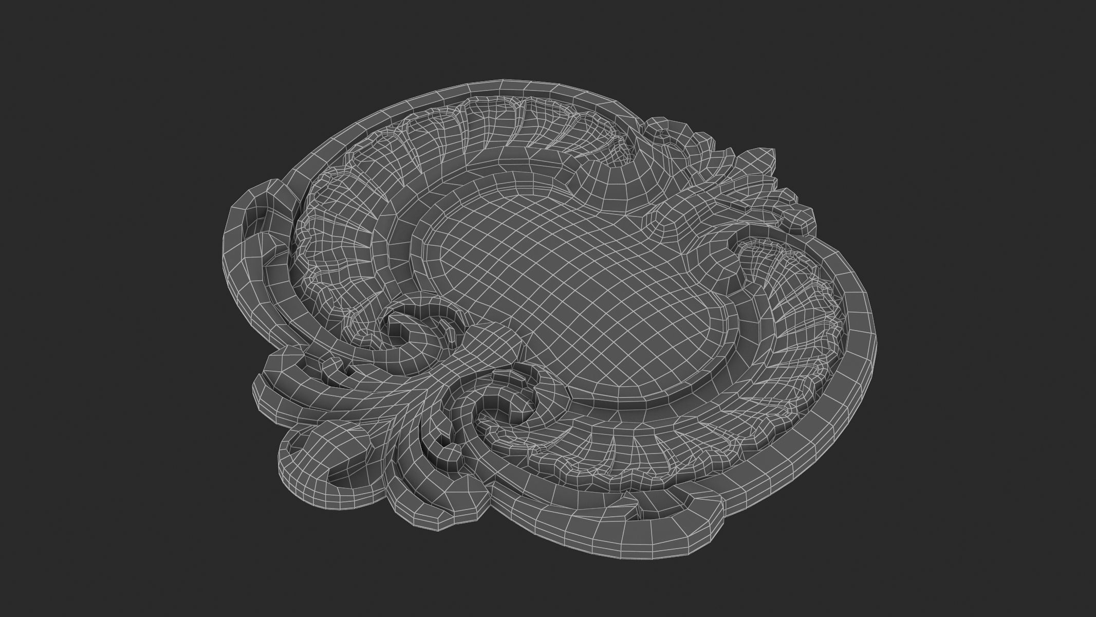 Cartouche Ornament 006 3D model_8