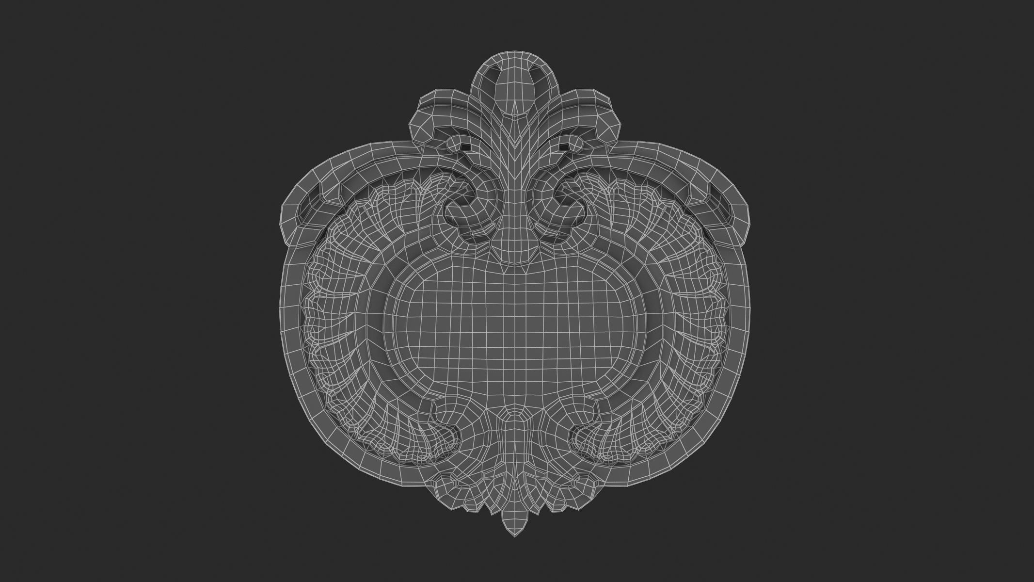 Cartouche Ornament 006 3D model_5