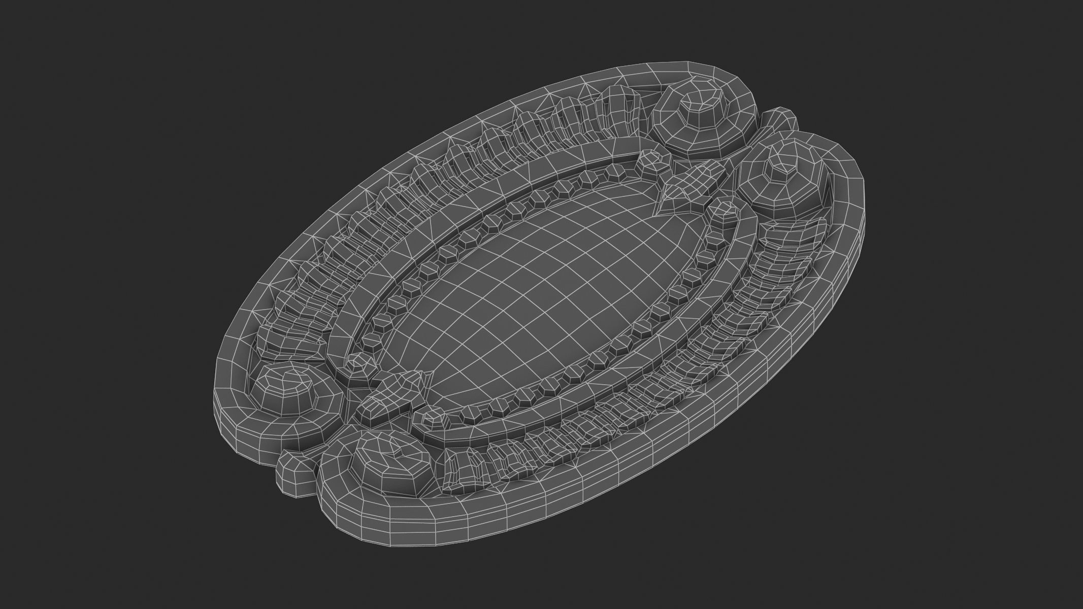 Cartouche Ornament 009 3D model_8