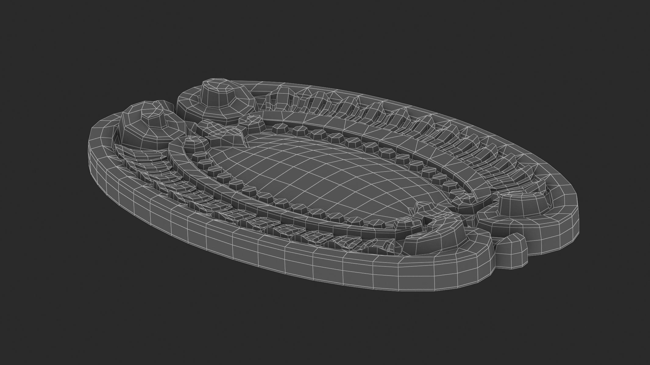 Cartouche Ornament 009 3D model_9