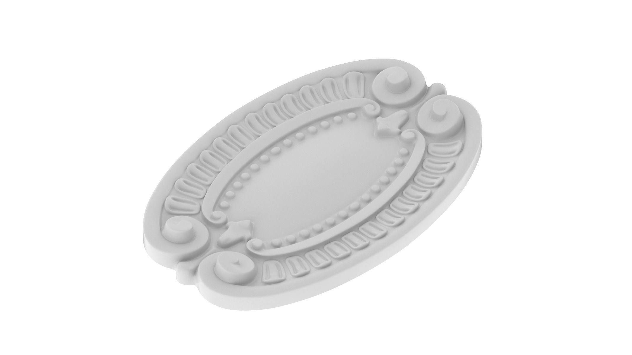 Cartouche Ornament 009 3D model_3