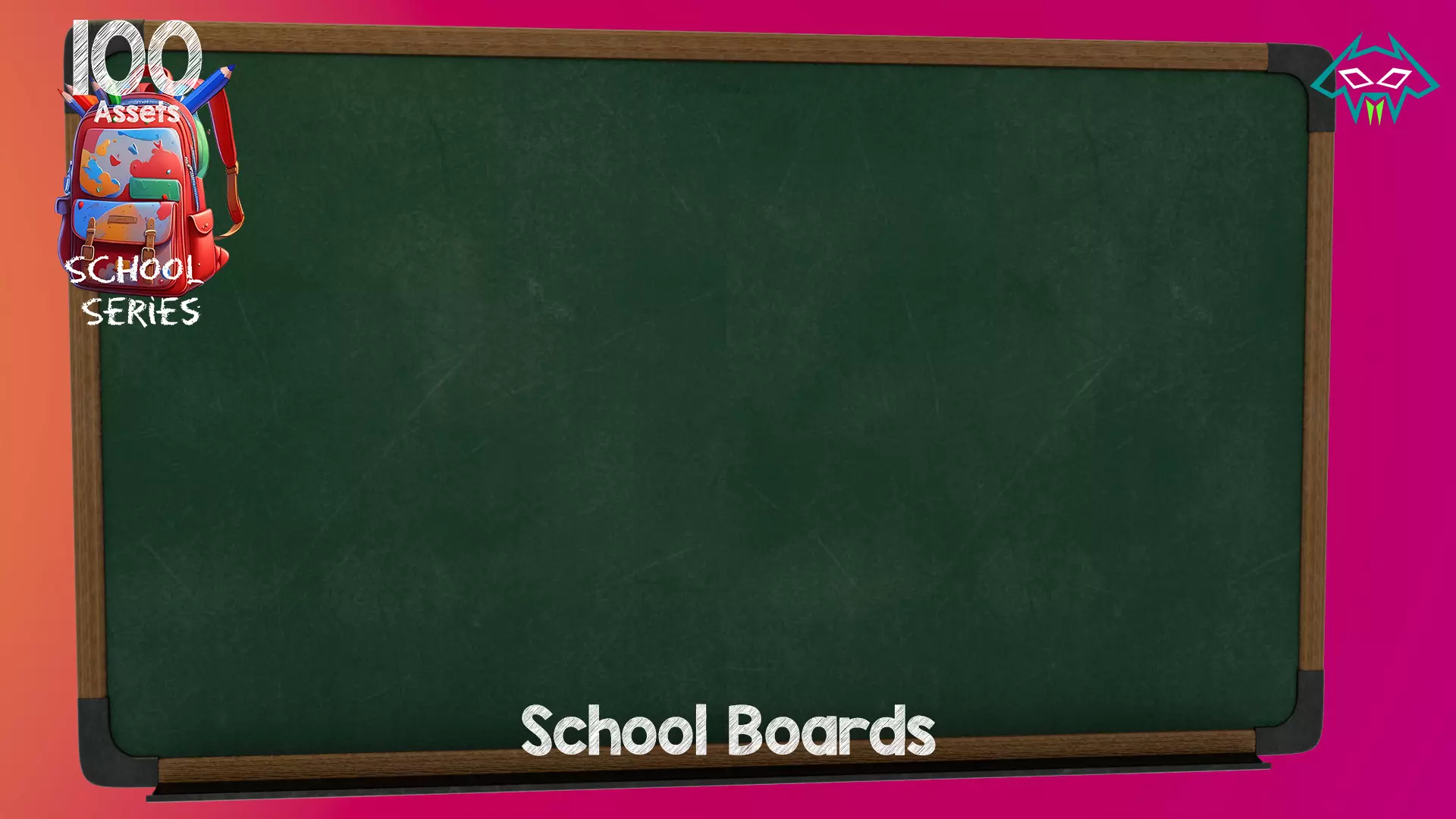 School Boards - 100 Assets - School Series Low-poly 3D model_0