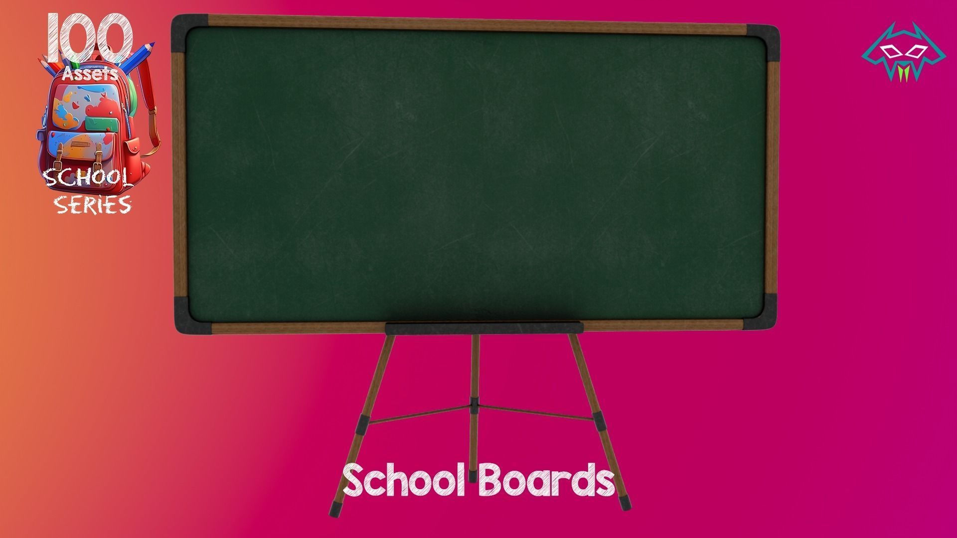 School Boards - 100 Assets - School Series Low-poly 3D model_2