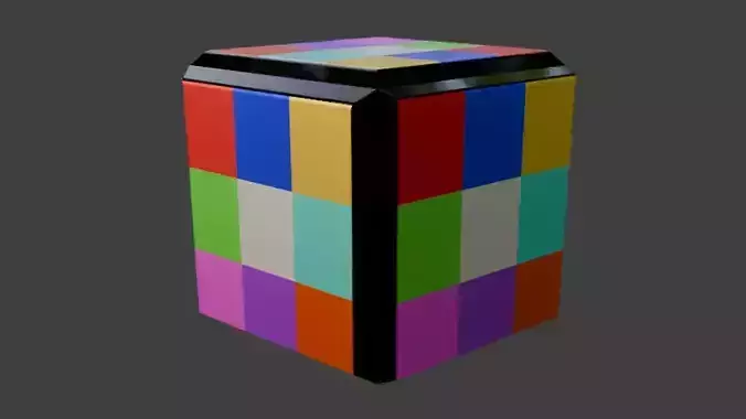 Cube 3d Model in Blender