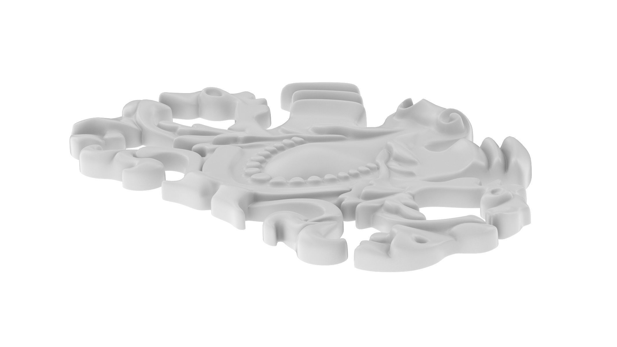 Cartouche Ornament 011 3D model_4