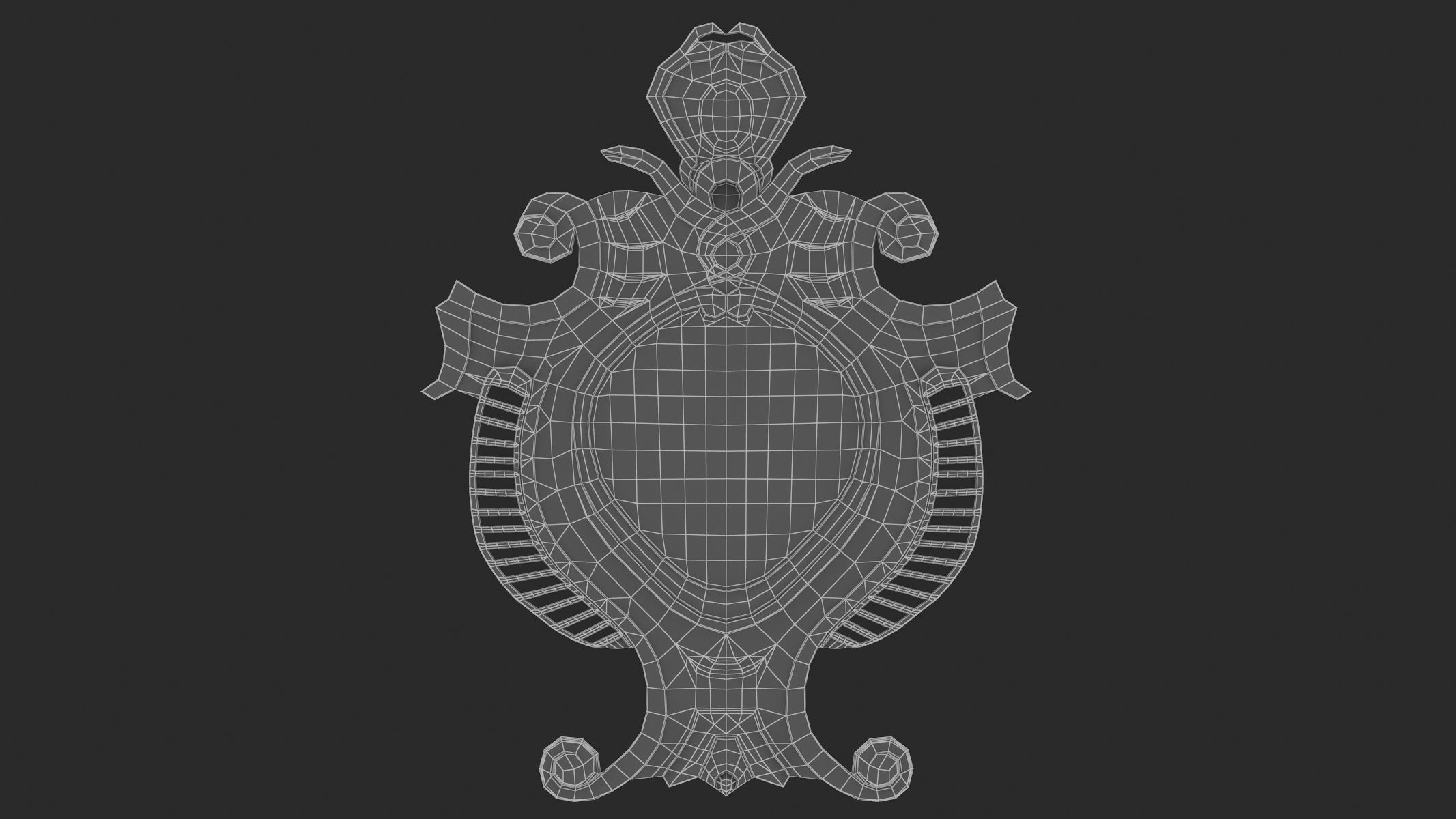 Cartouche Ornament 014 3D model_5