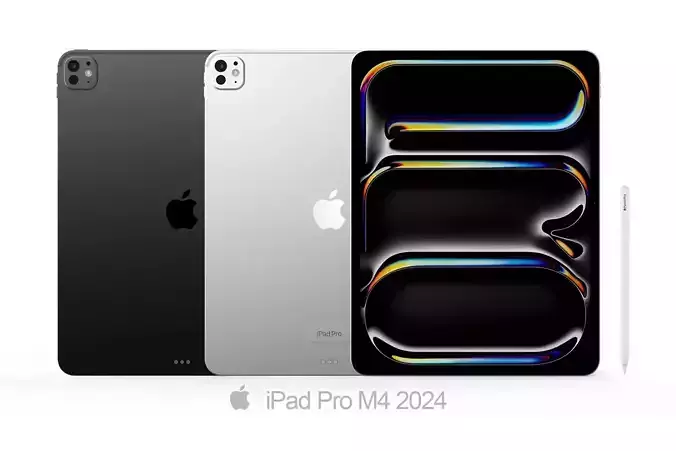 Apple iPad Pro M4 11 and 13 inch 2024 3D model