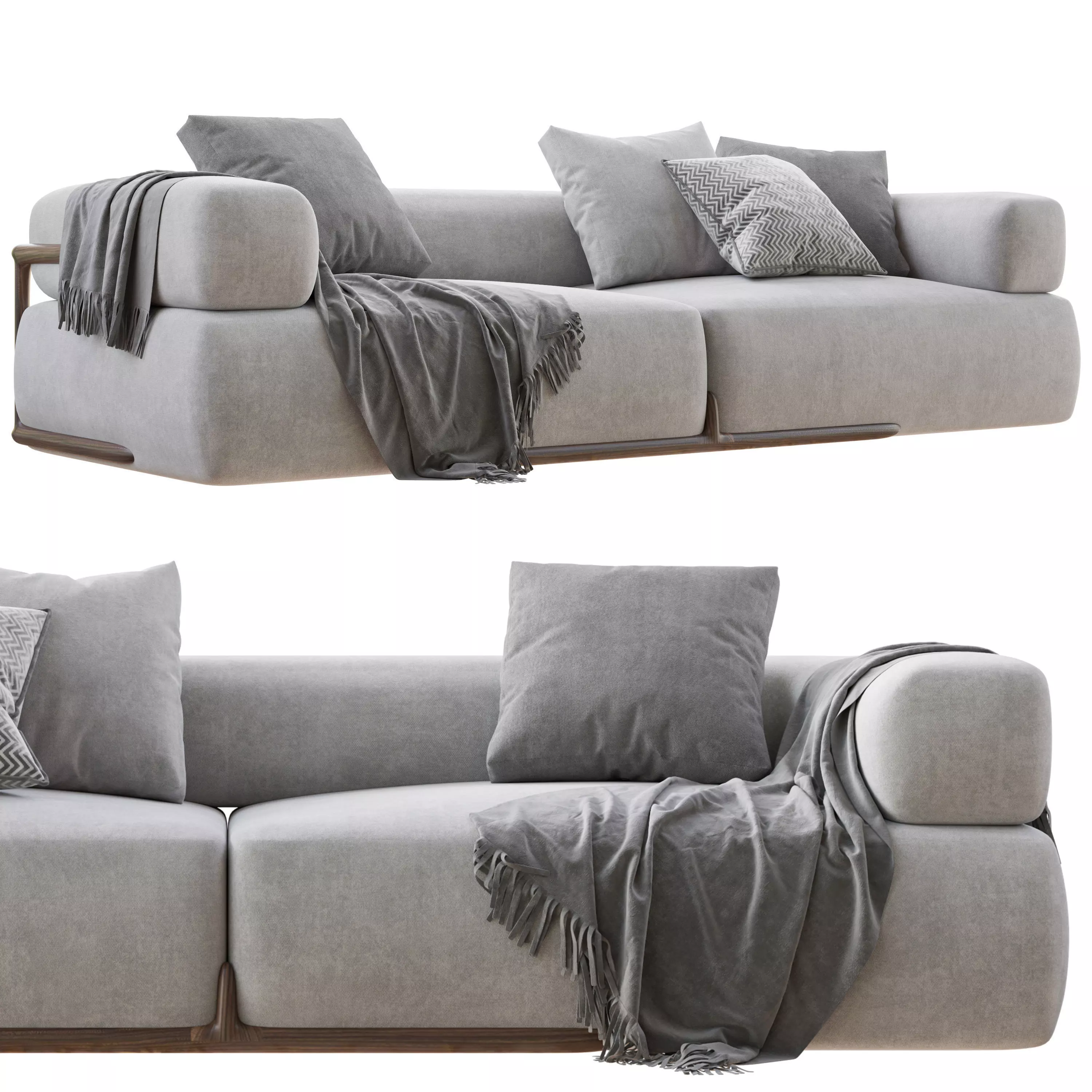 Porada Klem Two Seater Sofa 3D model_0