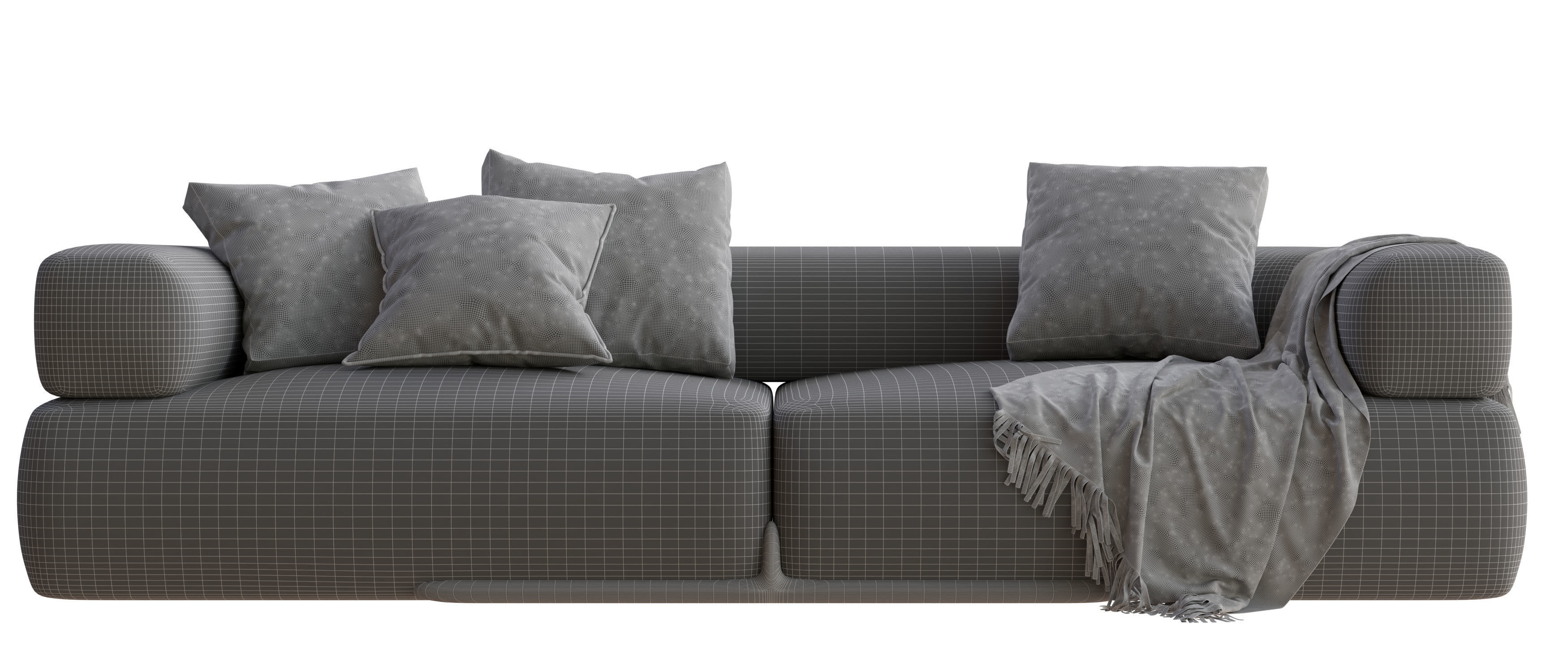 Porada Klem Two Seater Sofa 3D model_16