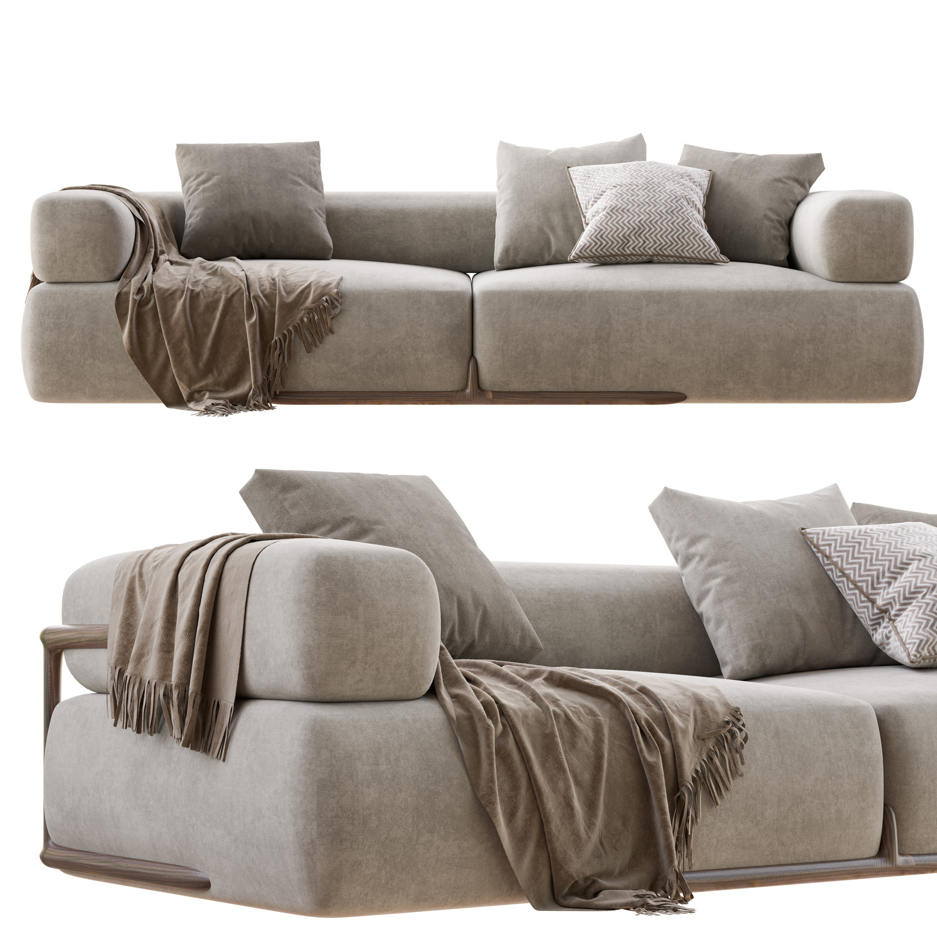 Porada Klem Two Seater Sofa 3D model_5