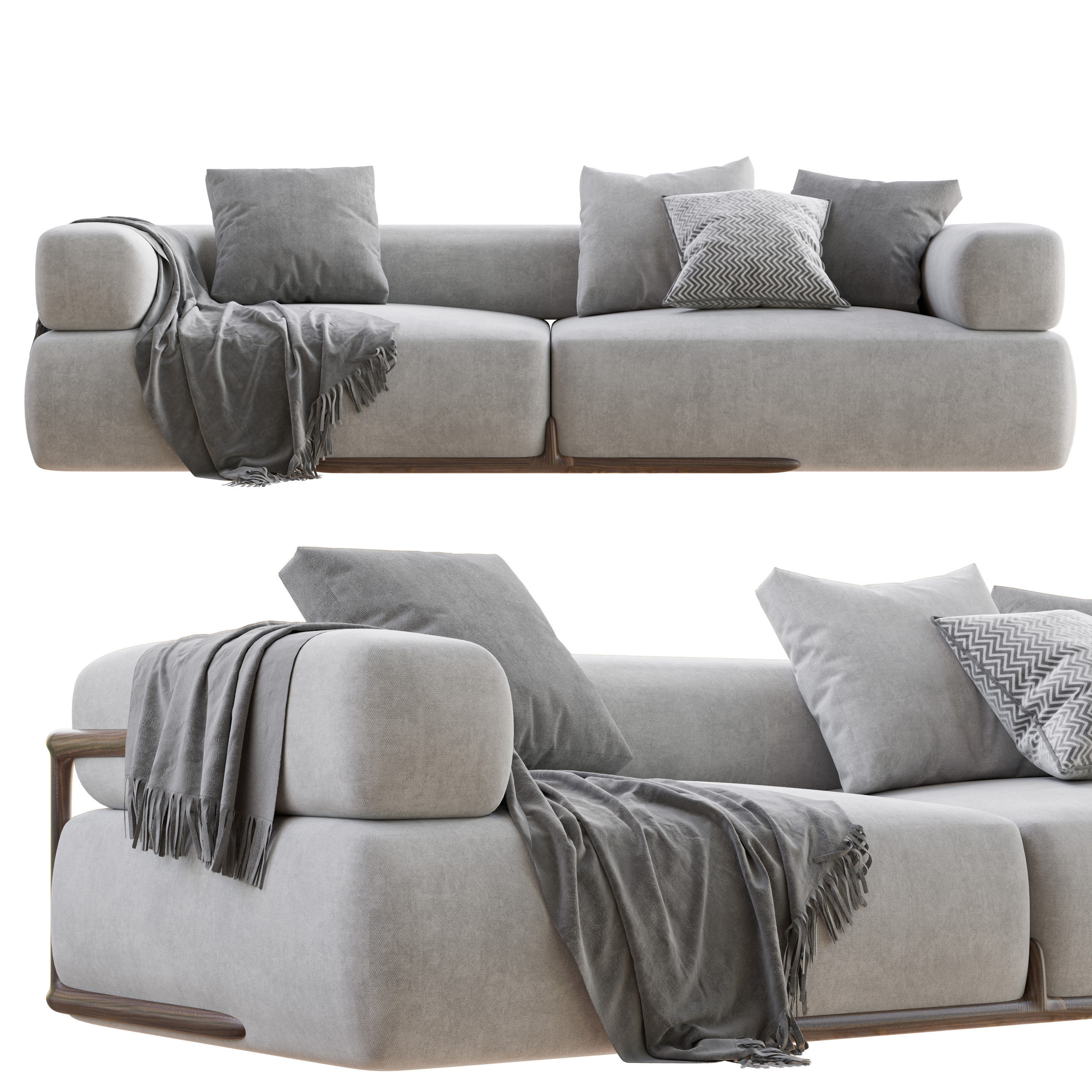 Porada Klem Two Seater Sofa 3D model_3