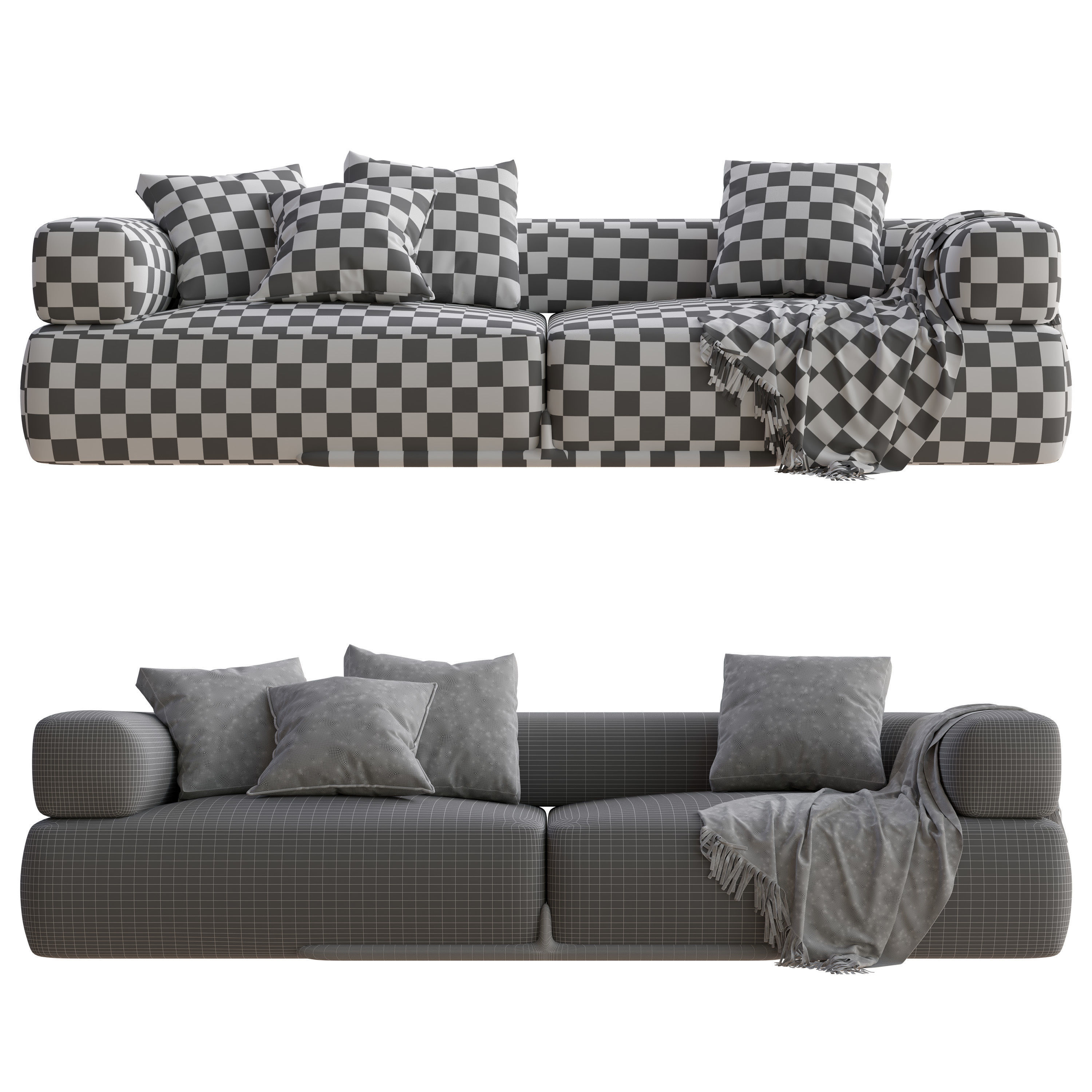 Porada Klem Two Seater Sofa 3D model_6
