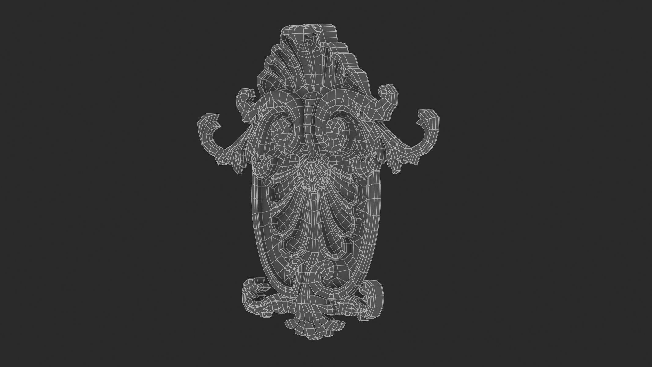 Cartouche Ornament 019 3D model_7