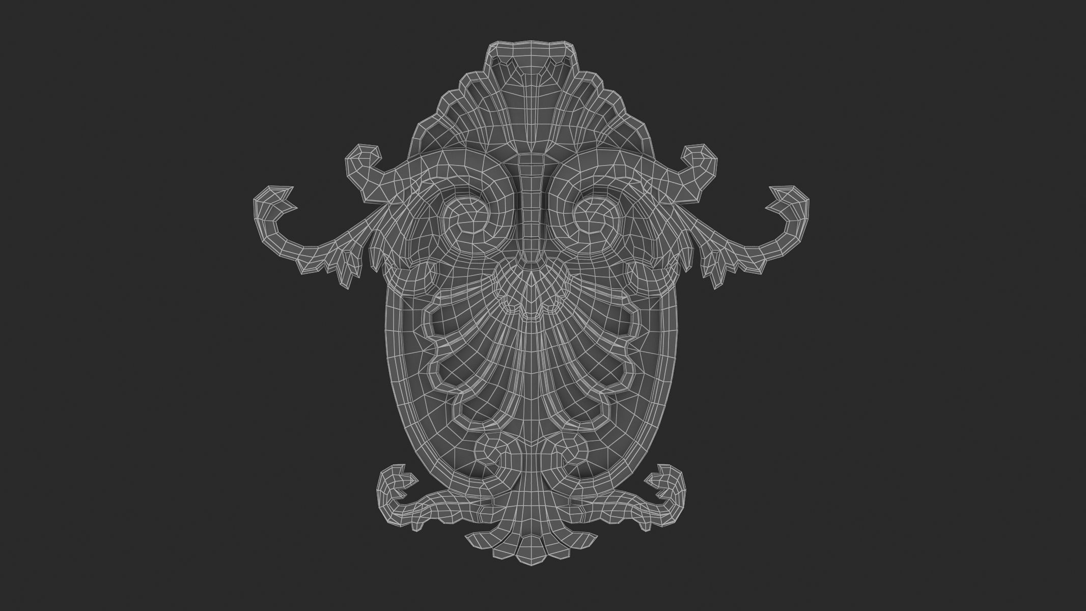 Cartouche Ornament 019 3D model_5