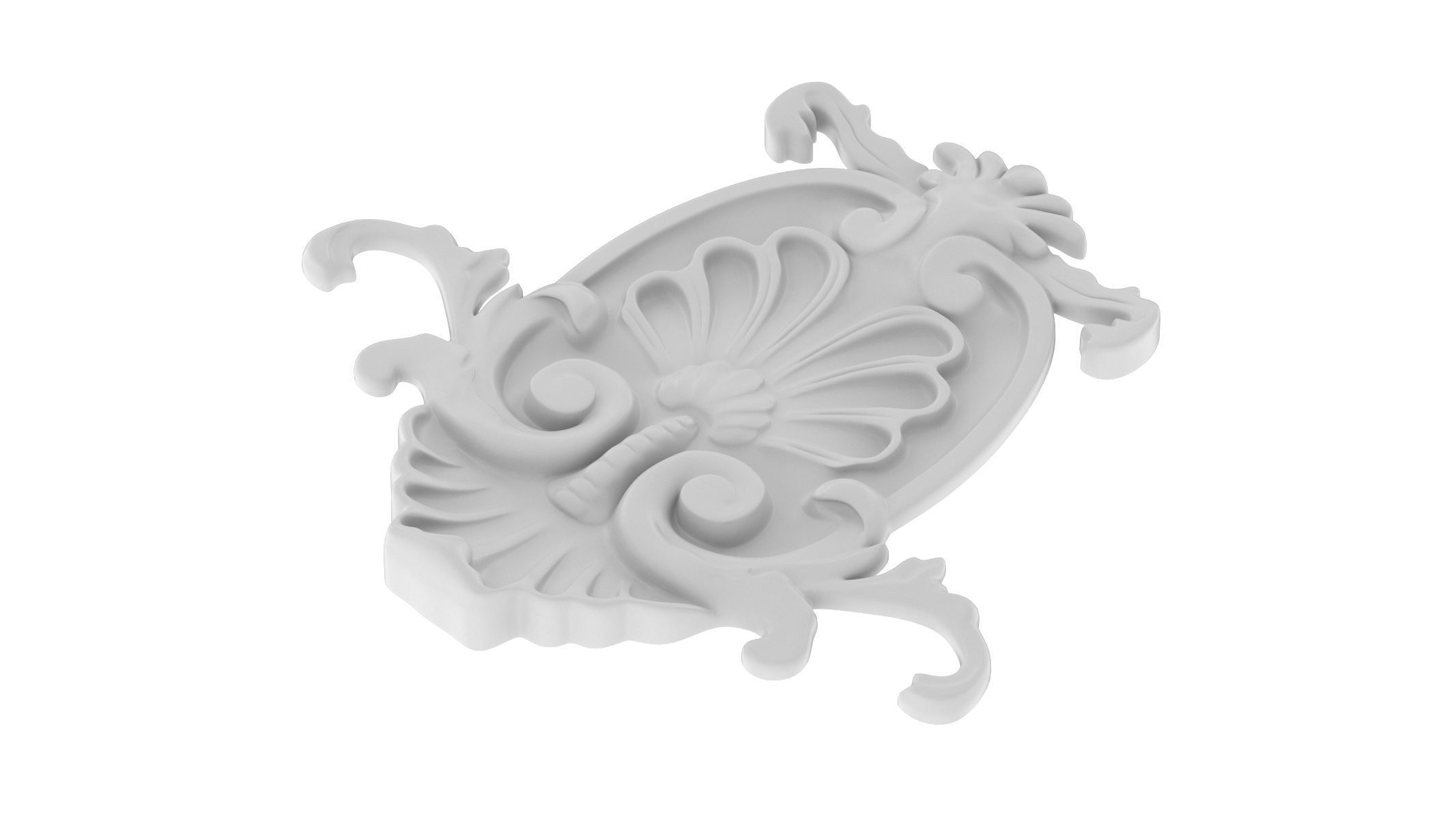 Cartouche Ornament 019 3D model_3
