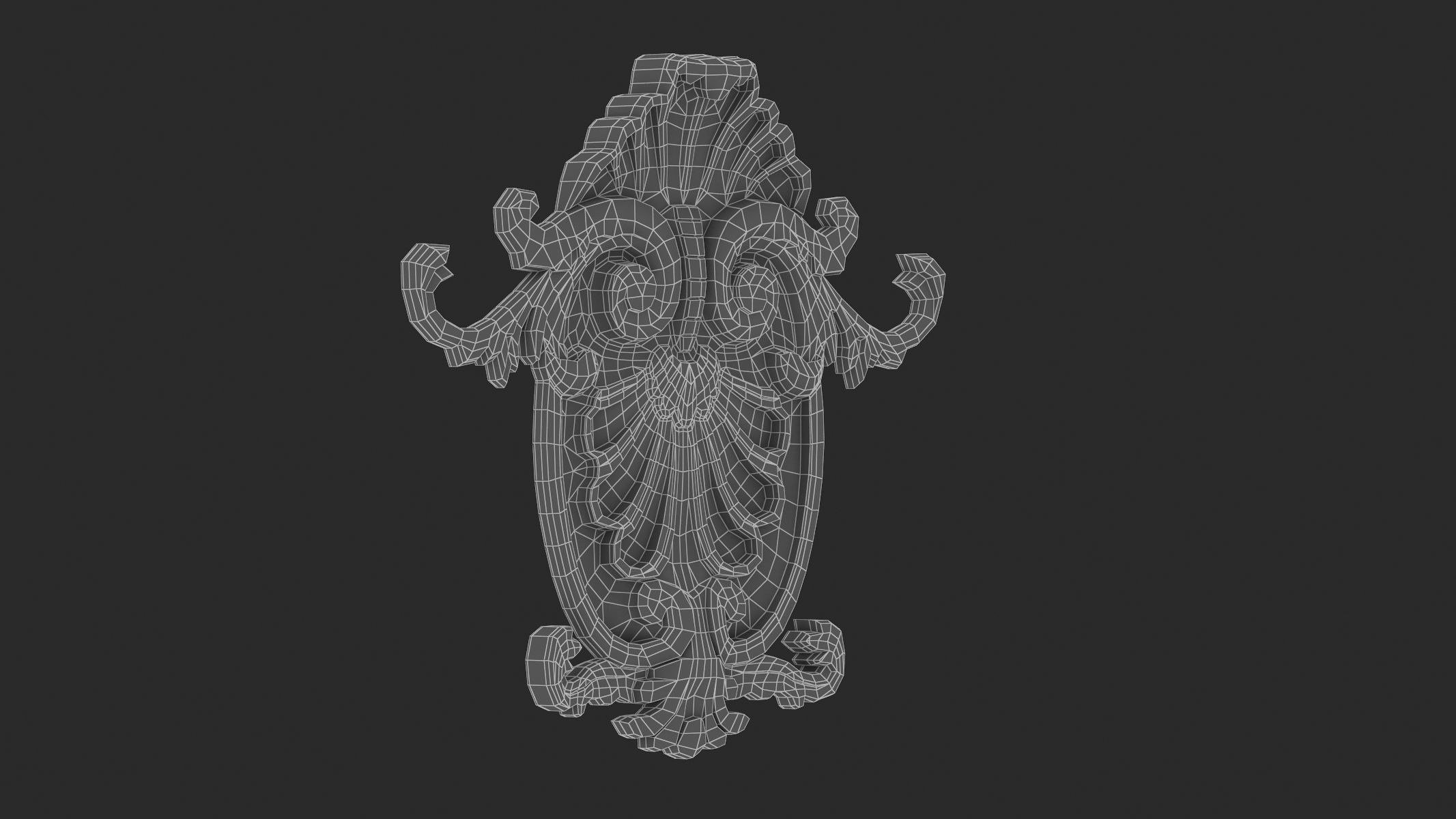 Cartouche Ornament 019 3D model_6