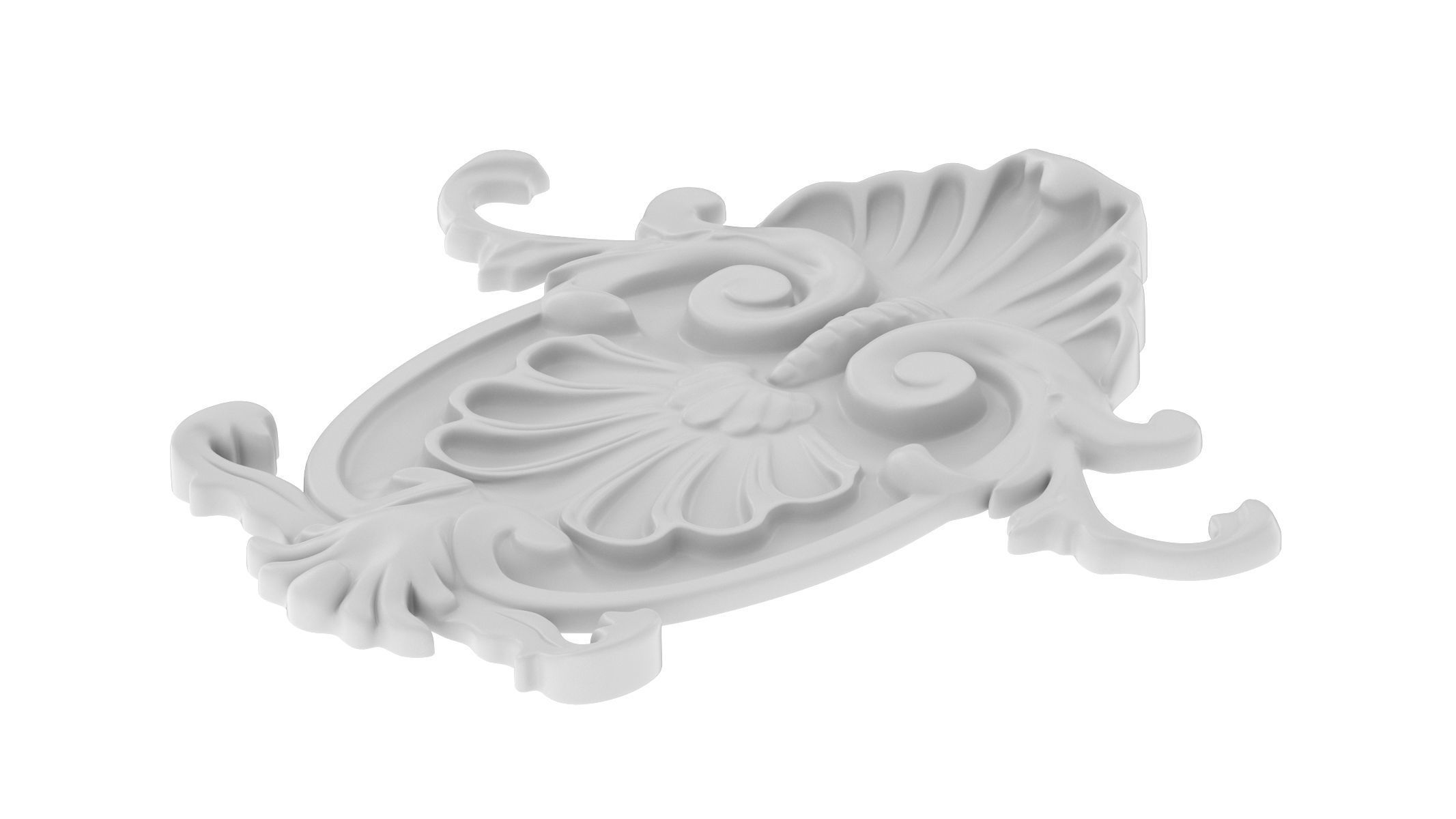 Cartouche Ornament 019 3D model_4