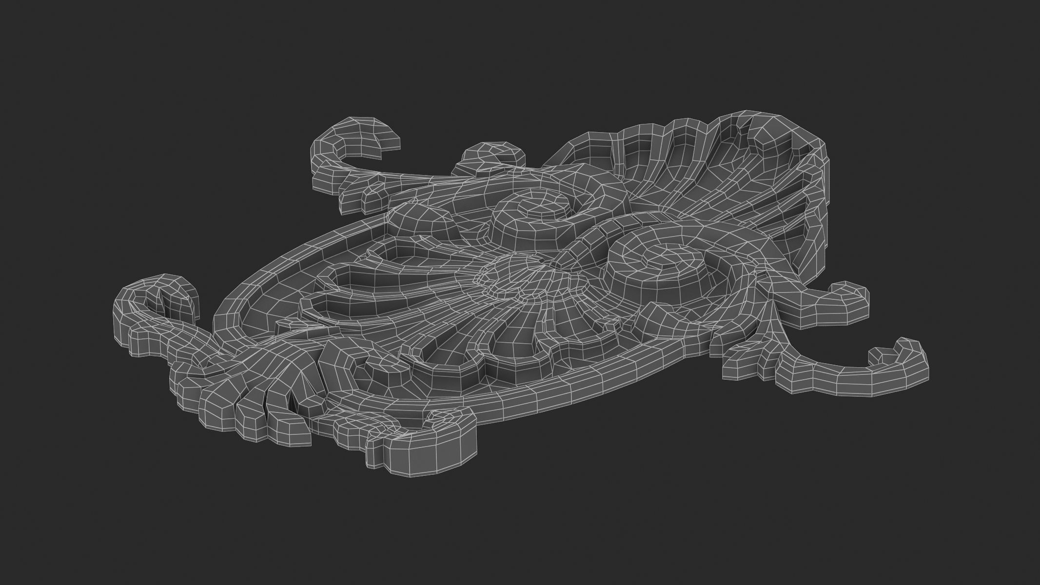 Cartouche Ornament 019 3D model_9