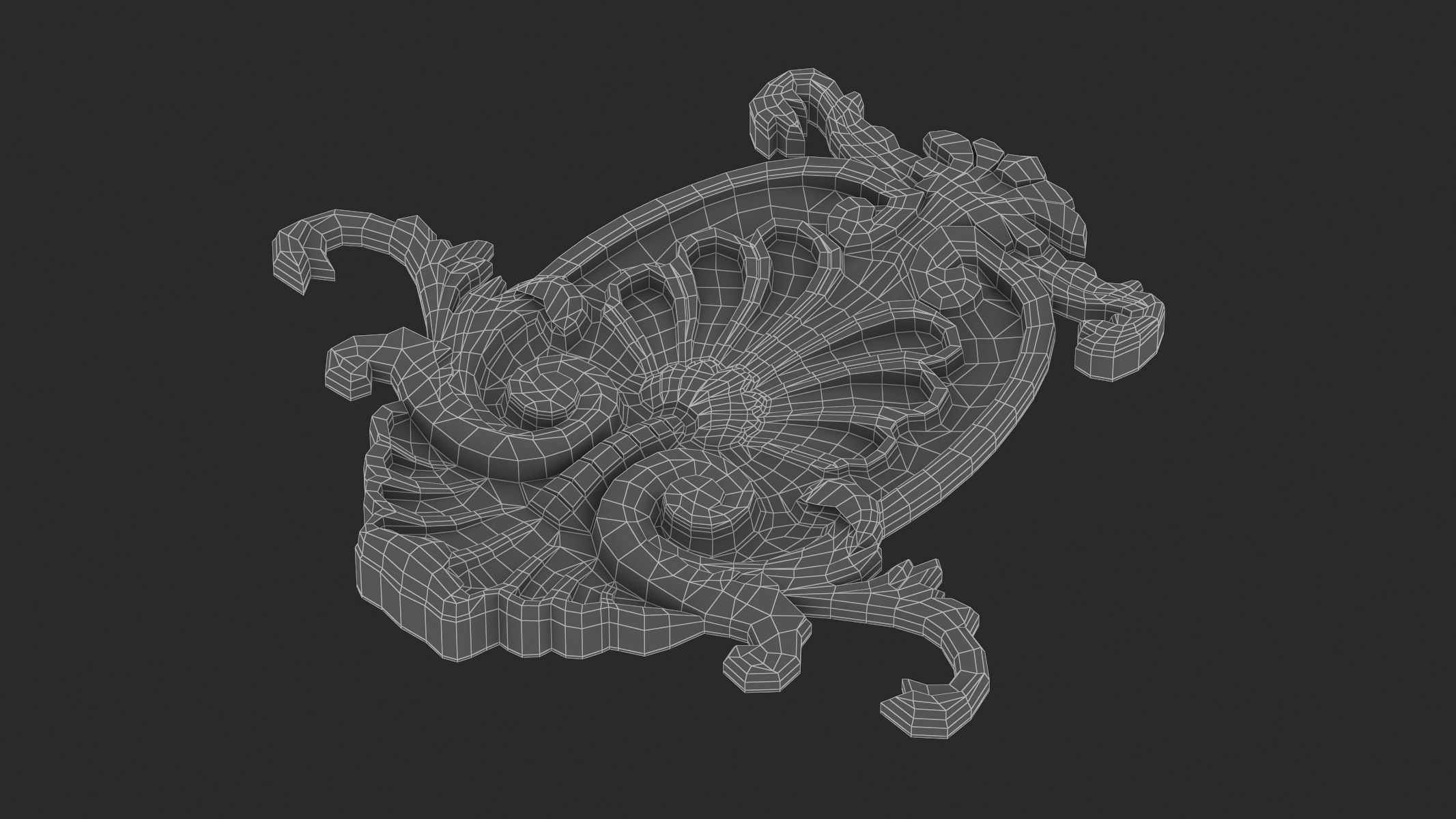 Cartouche Ornament 019 3D model_8