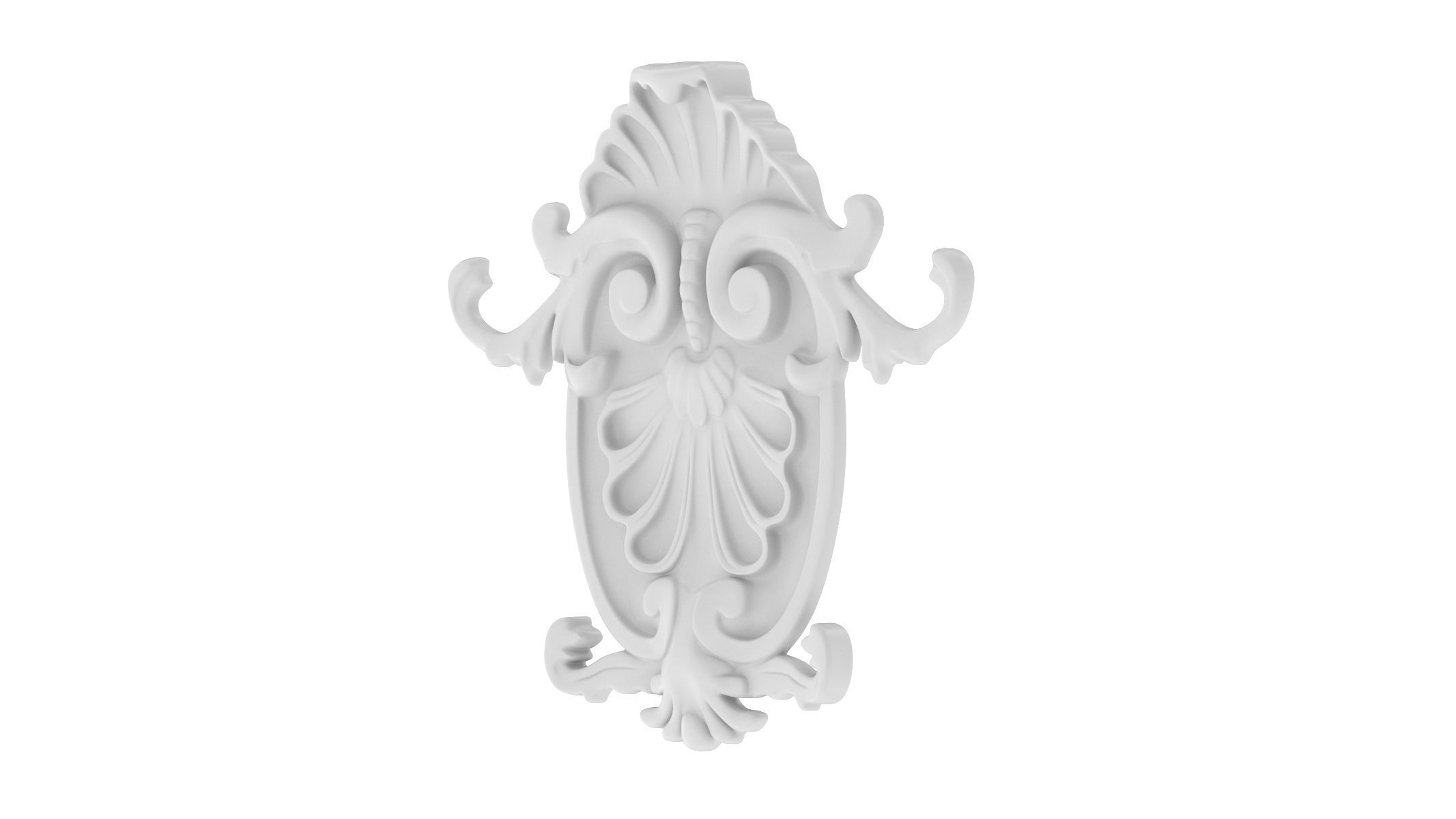 Cartouche Ornament 019 3D model_2