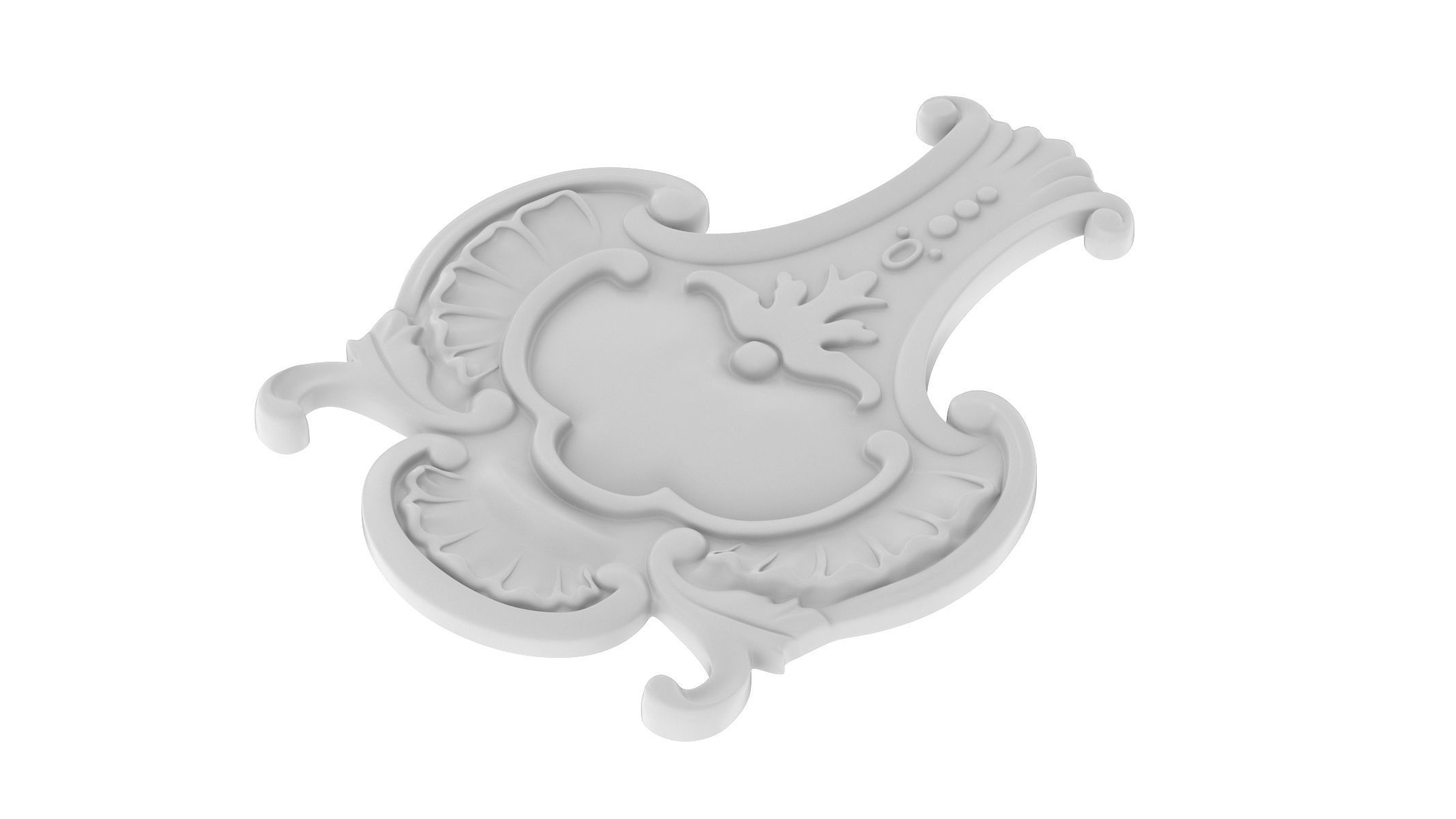 Cartouche Ornament 020 3D model_3
