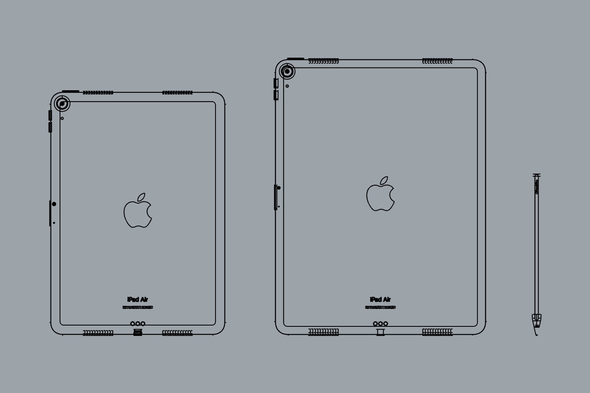 Apple iPad Air M2 11 and 13 inch 2024 3D model_15