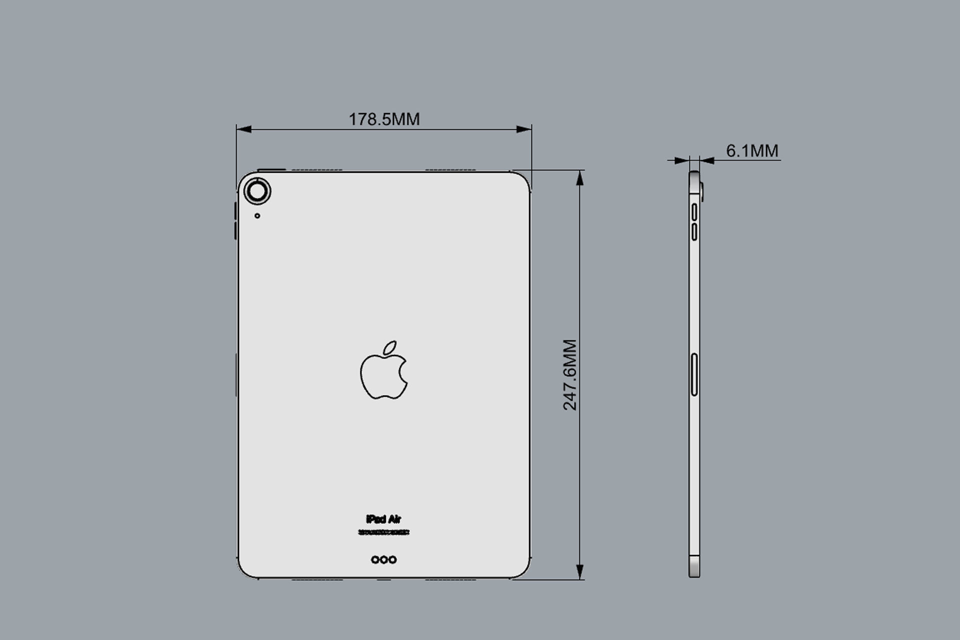 Apple iPad Air M2 11 and 13 inch 2024 3D model_14