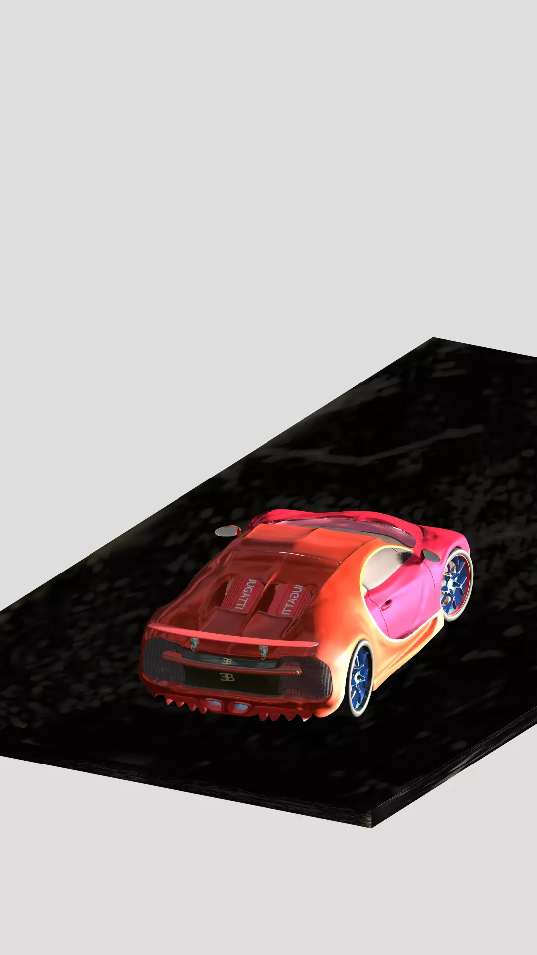 Bugati car model Free low-poly 3D model_0