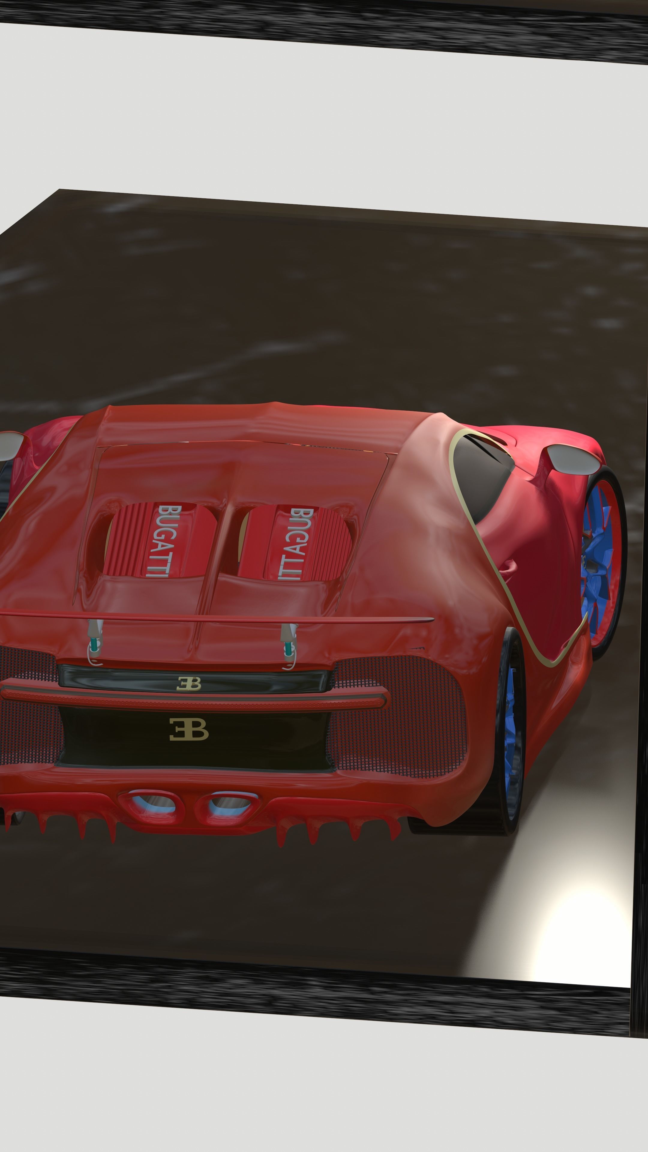 Bugati car model Free low-poly 3D model_2