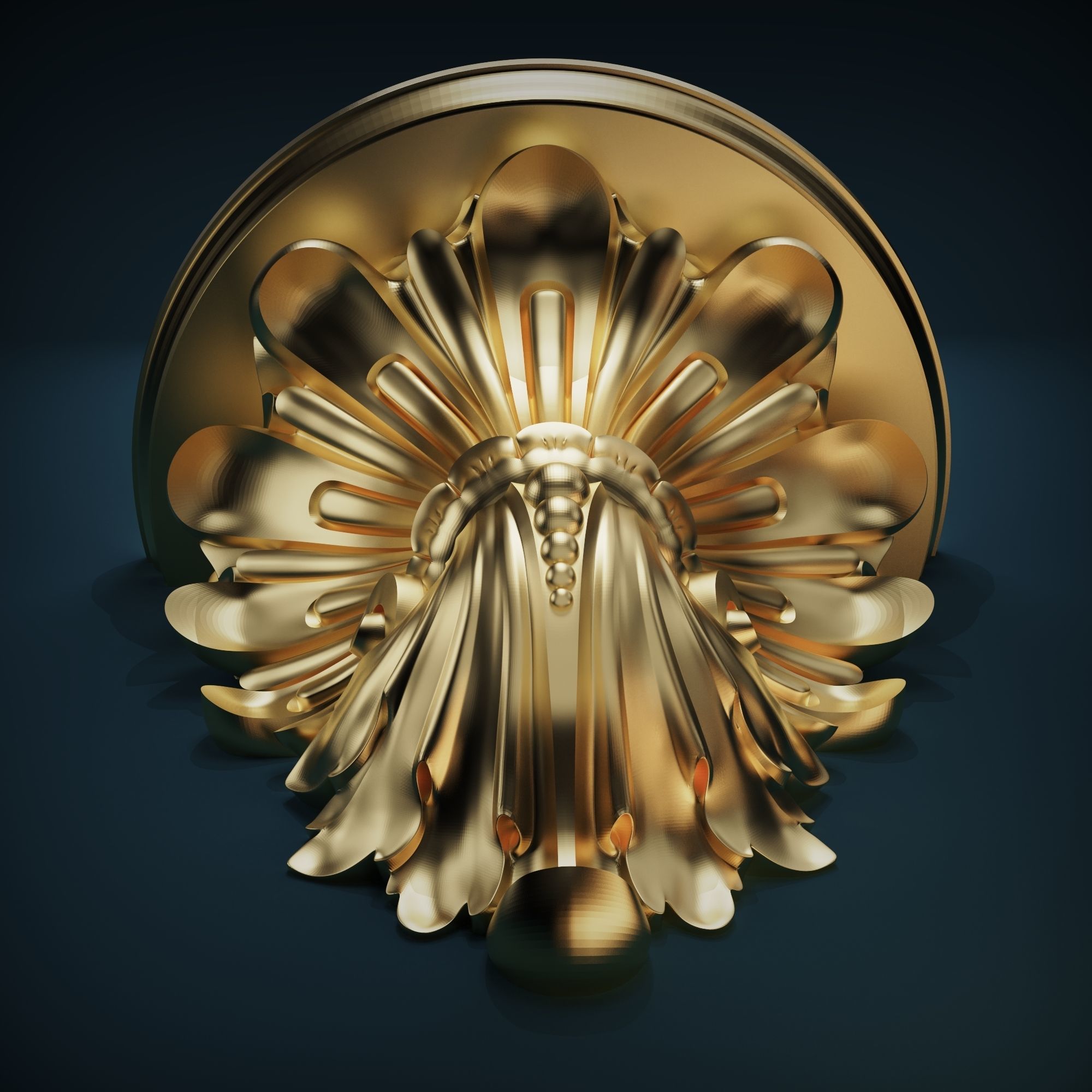 Carved Wall or Bracket Shelf 3D print model_5