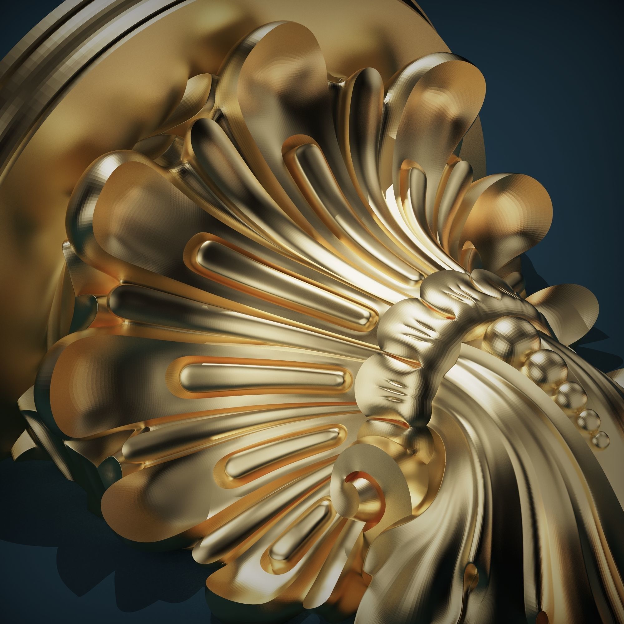 Carved Wall or Bracket Shelf 3D print model_3