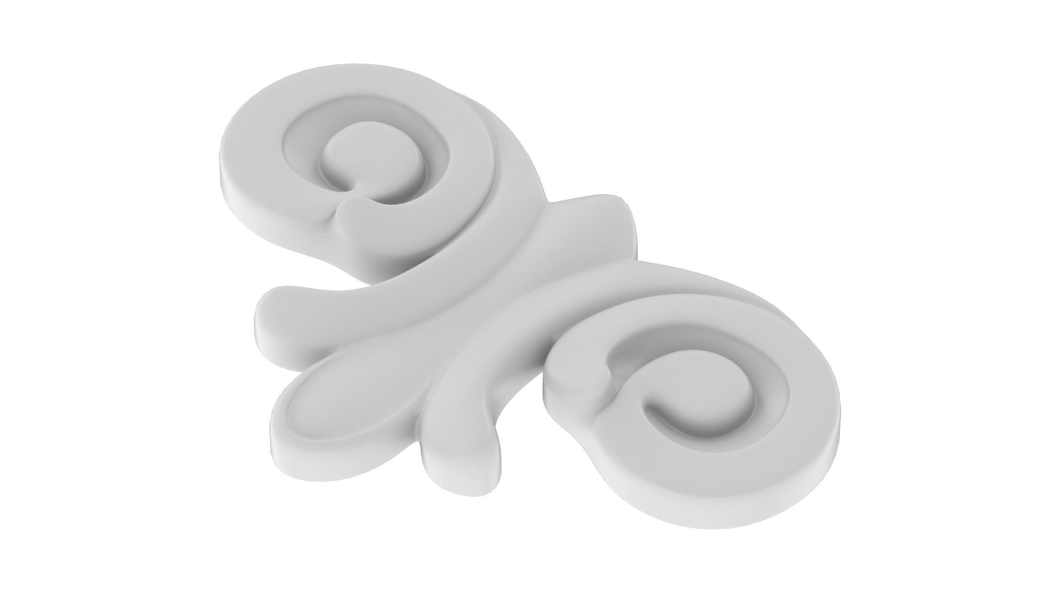 Cartouche Ornament 027 3D model_3