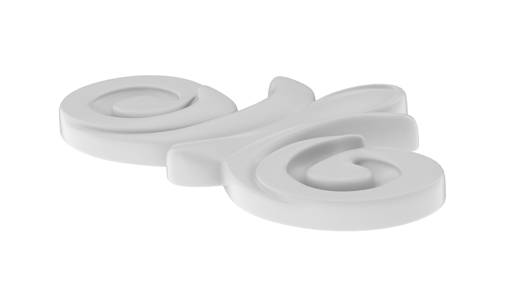 Cartouche Ornament 027 3D model_4