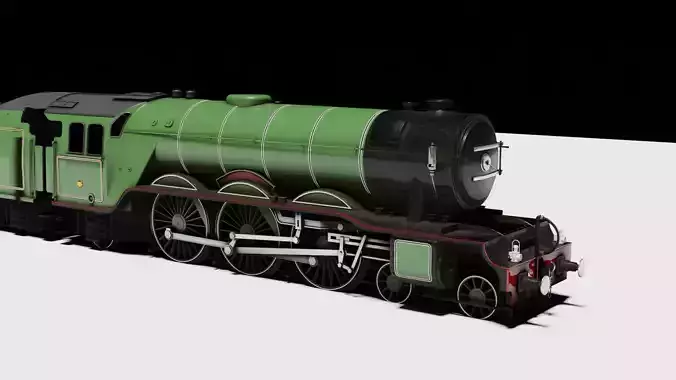 Steam Train 1967 3D model