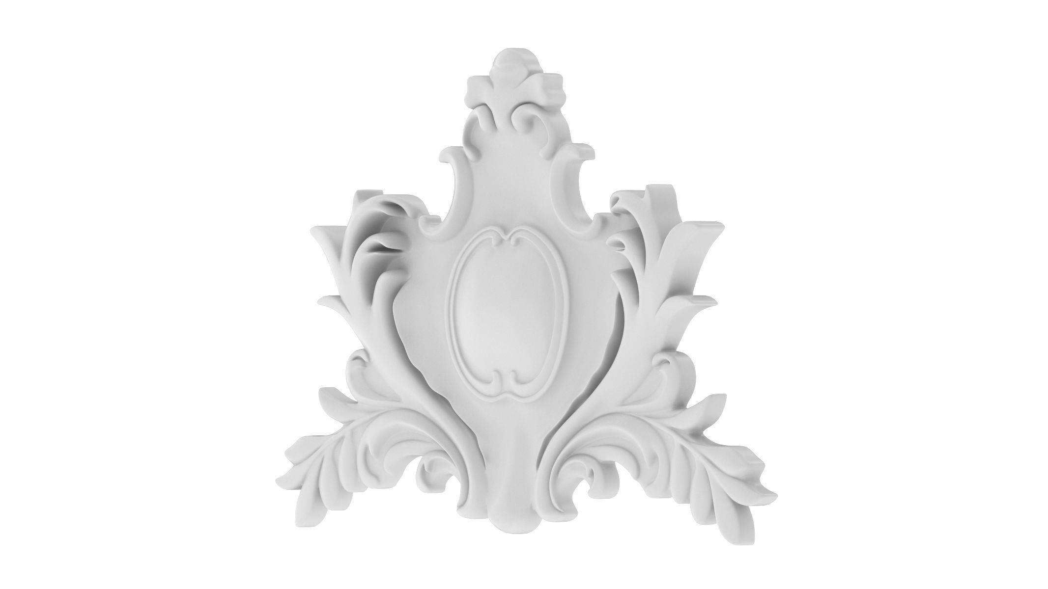 Cartouche Ornament 028 3D model_2