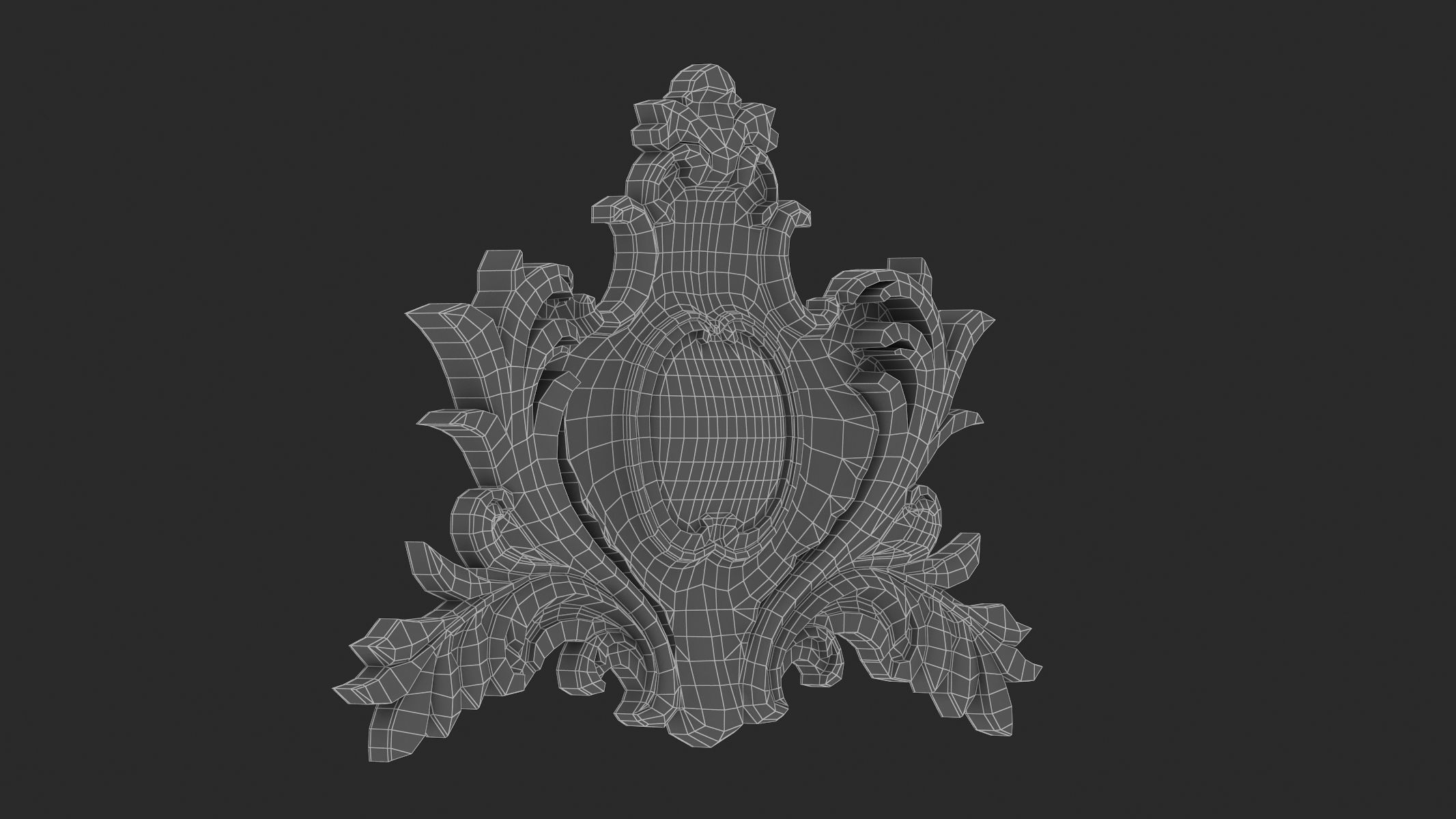 Cartouche Ornament 028 3D model_6