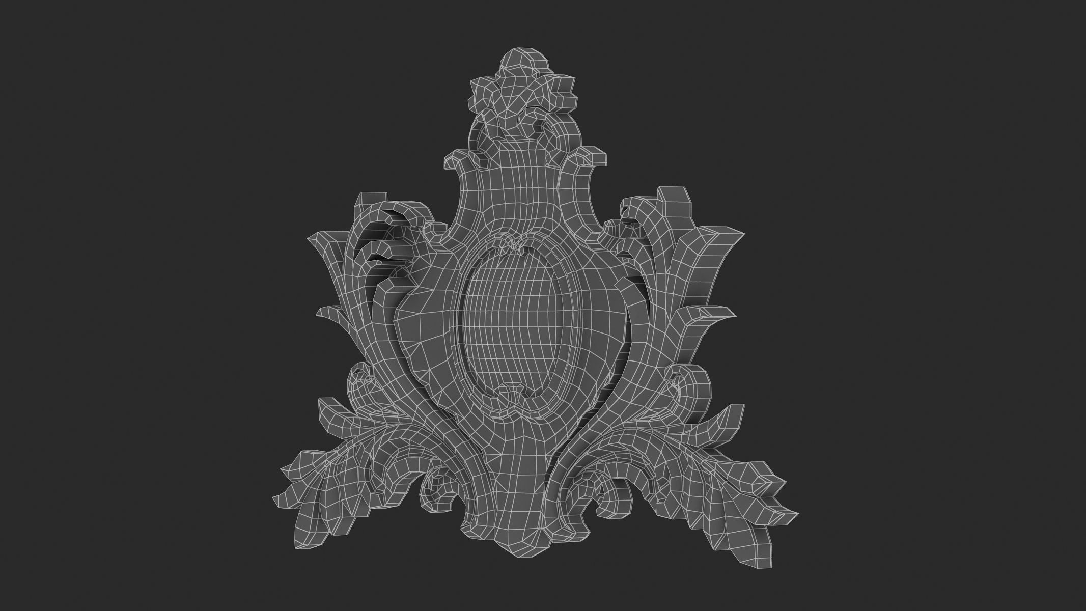 Cartouche Ornament 028 3D model_7