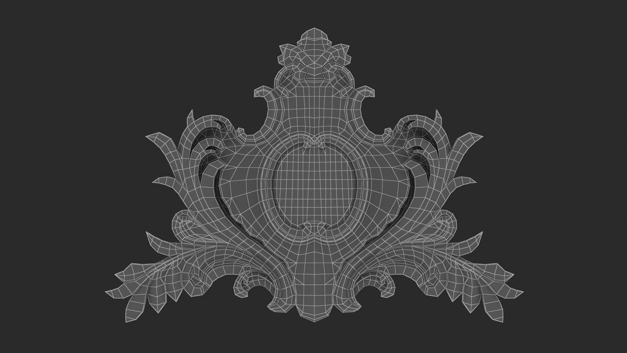 Cartouche Ornament 028 3D model_5
