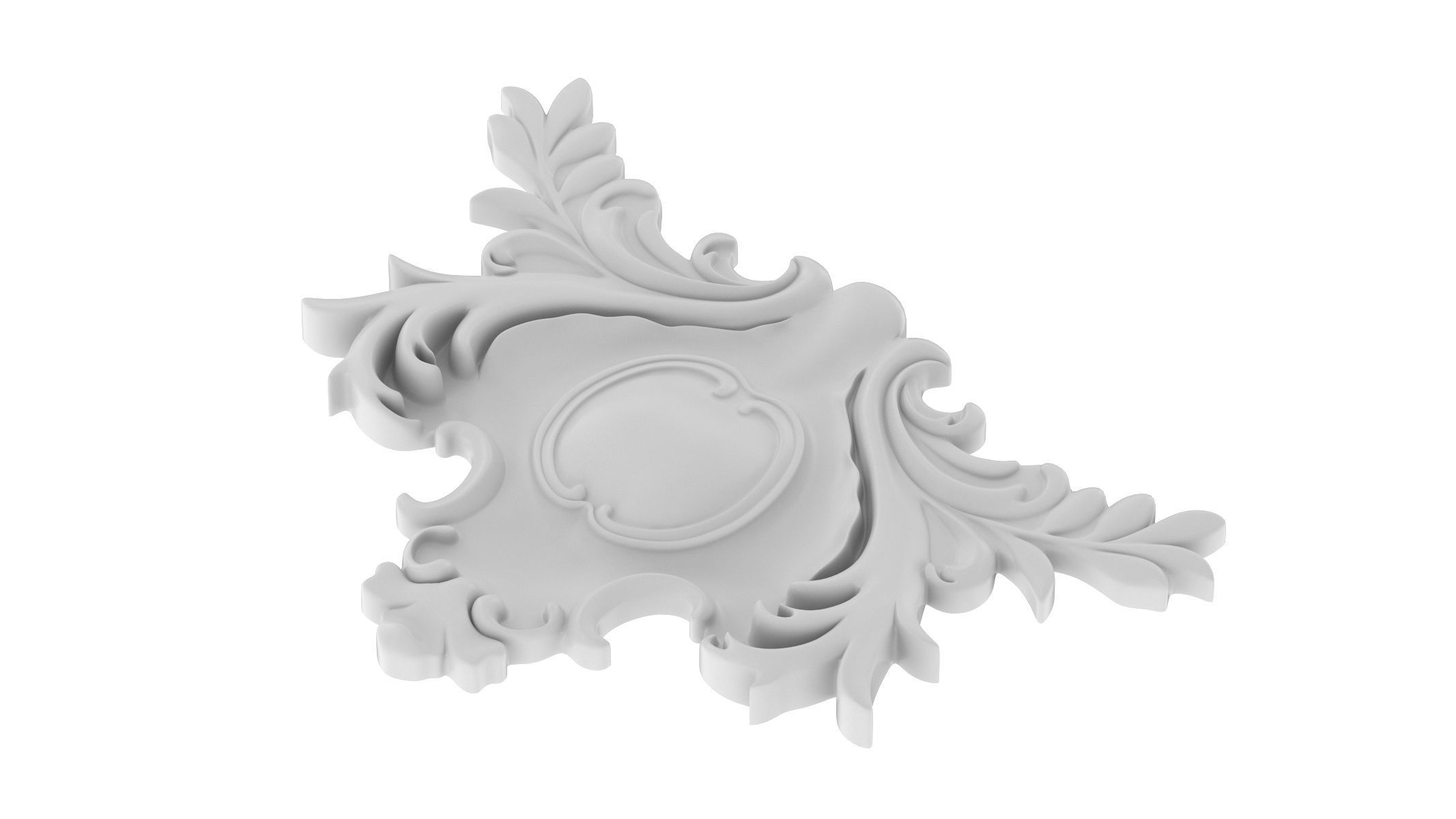 Cartouche Ornament 028 3D model_3