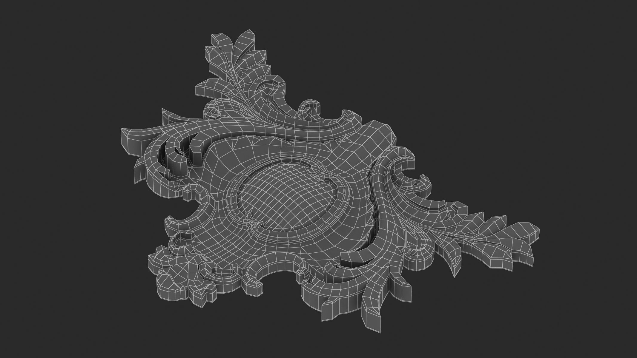 Cartouche Ornament 028 3D model_8