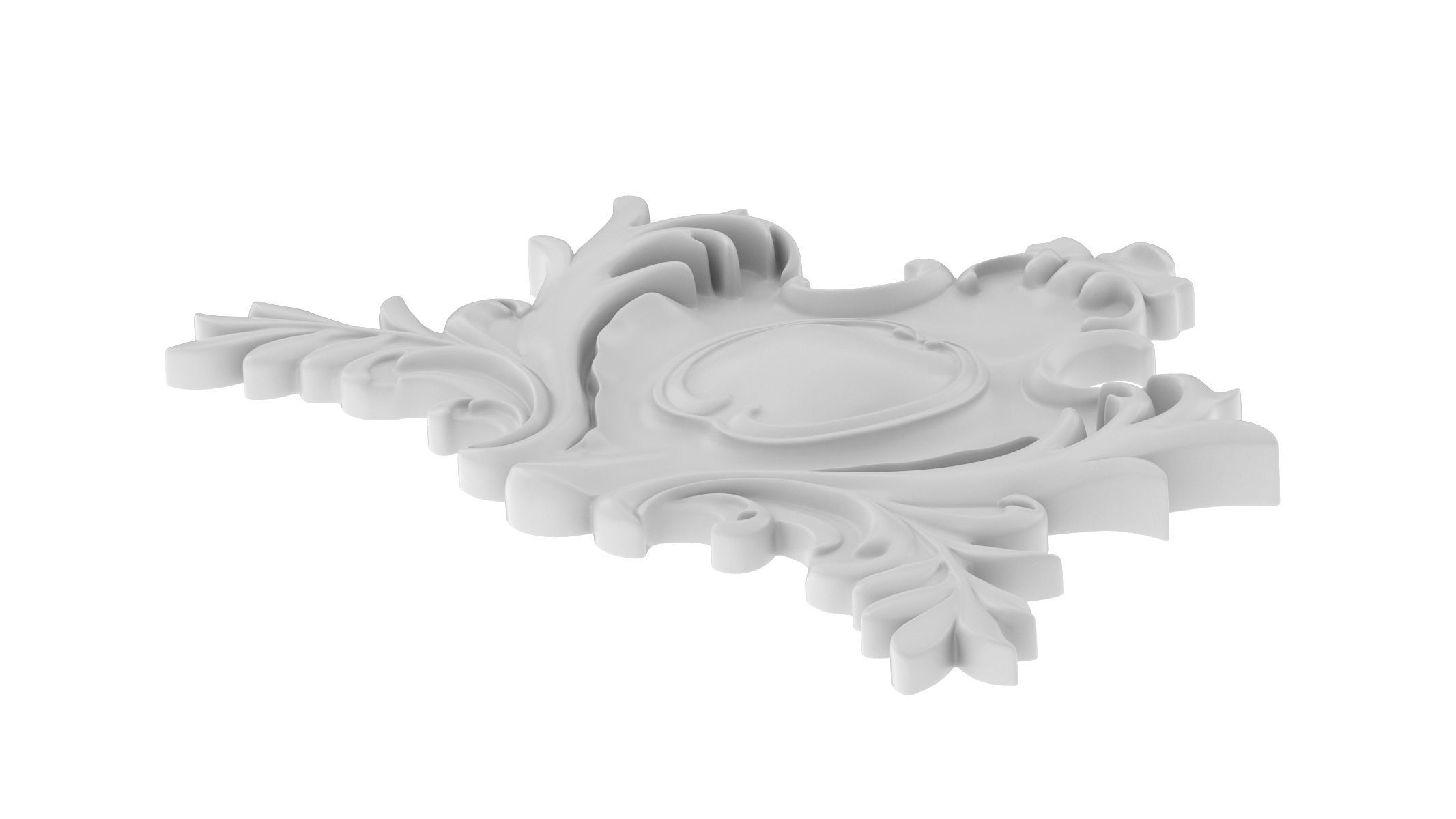 Cartouche Ornament 028 3D model_4