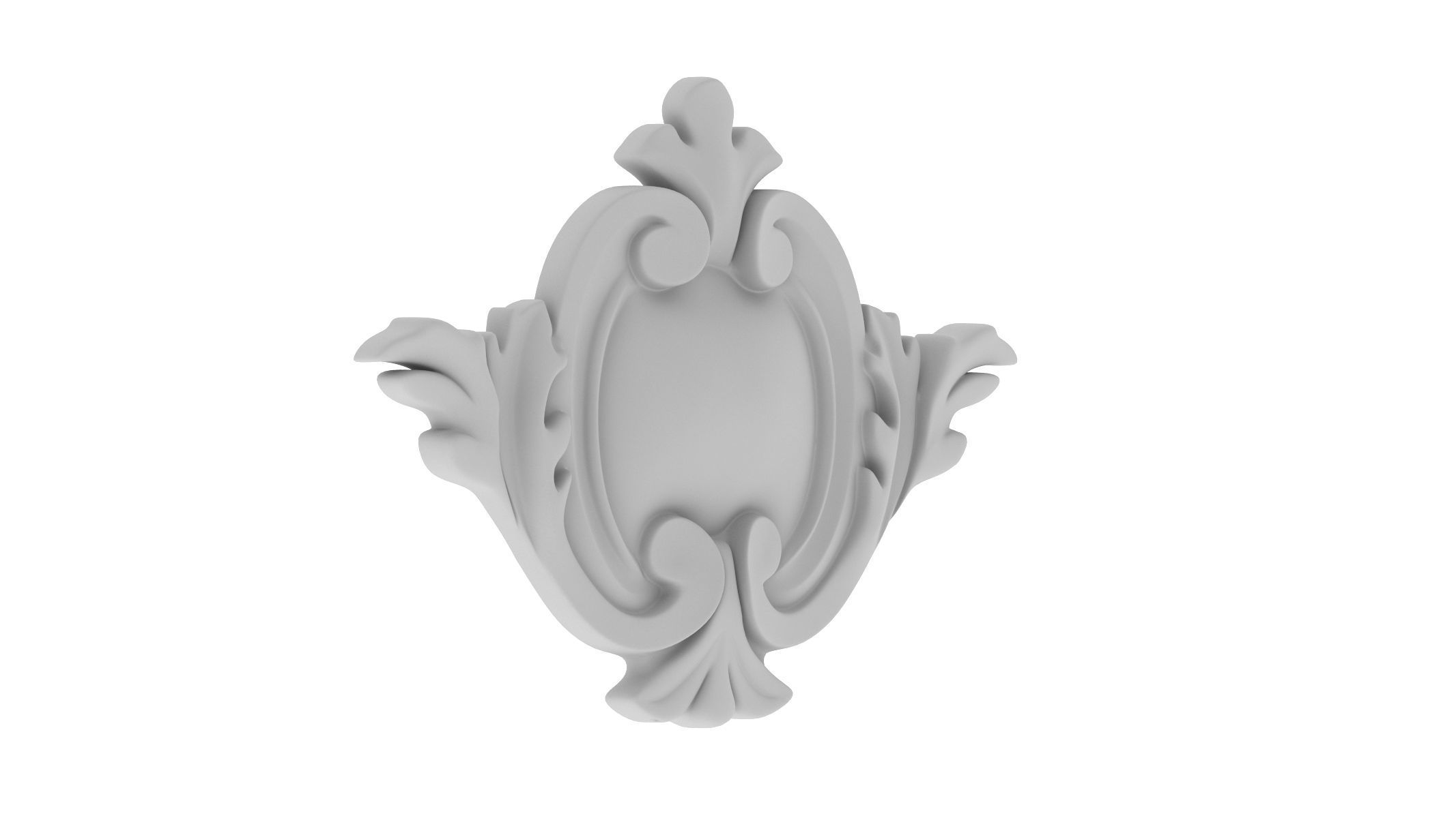 Cartouche Ornament 029 3D model_1