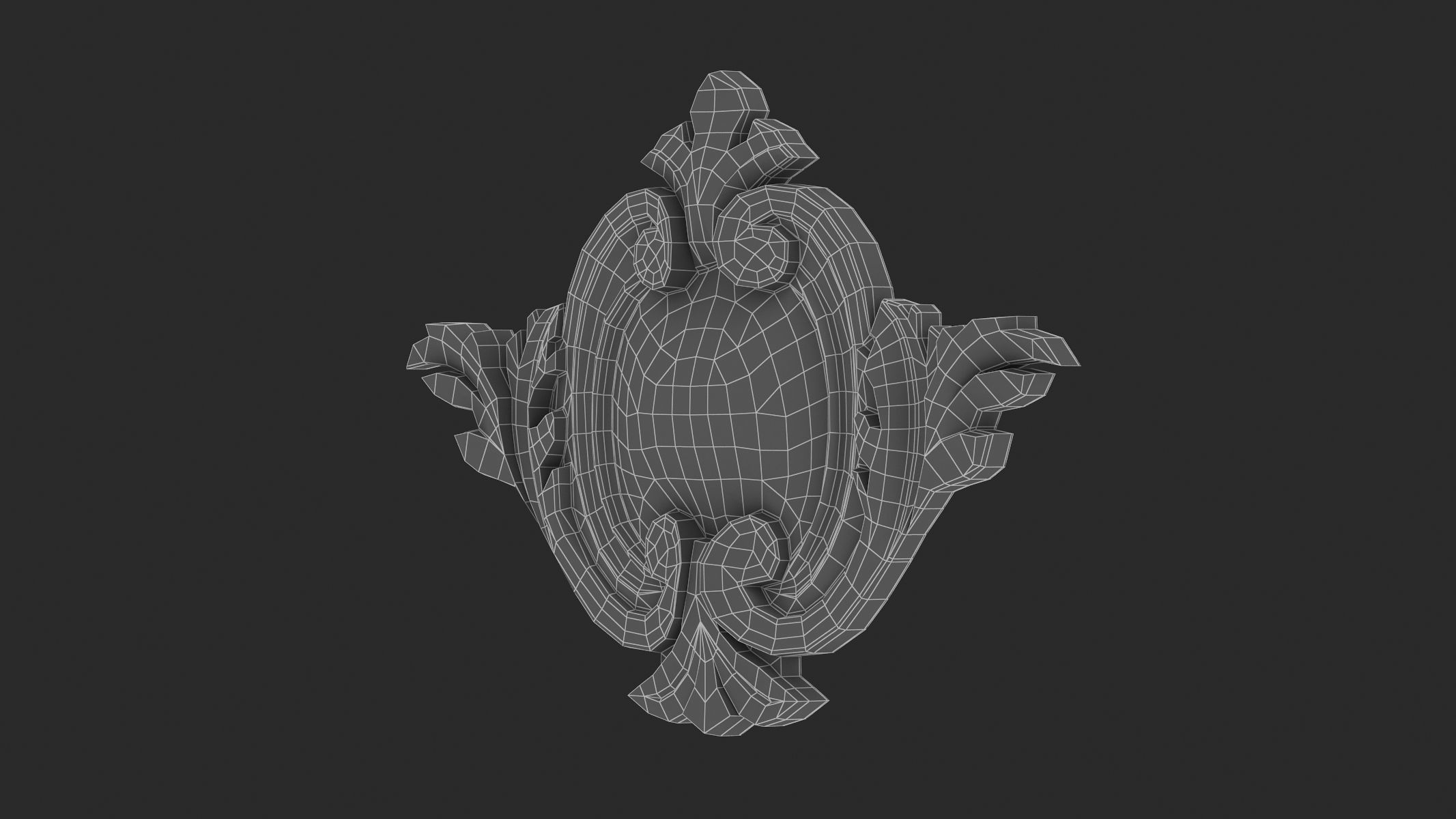 Cartouche Ornament 029 3D model_7