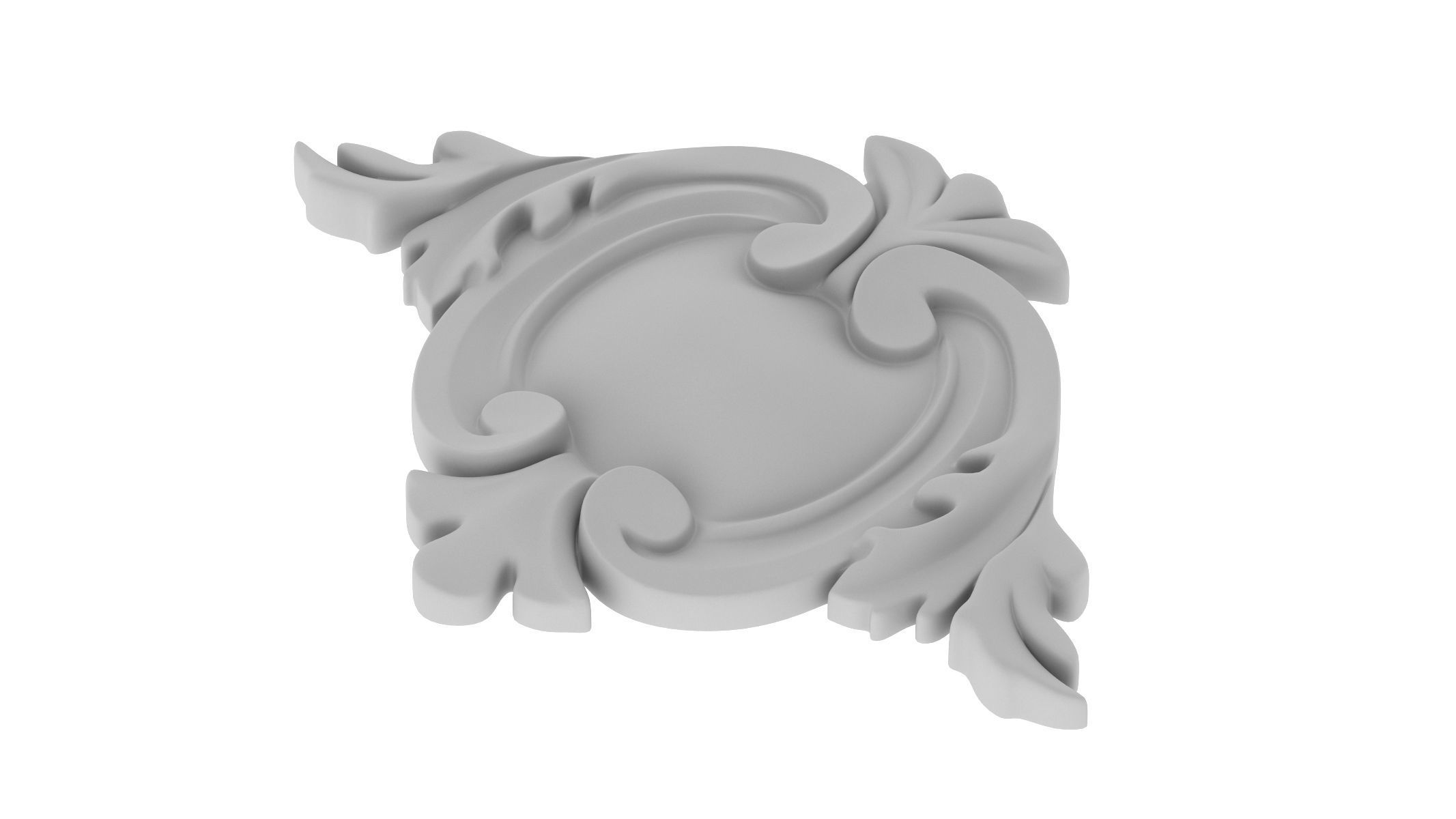 Cartouche Ornament 029 3D model_3