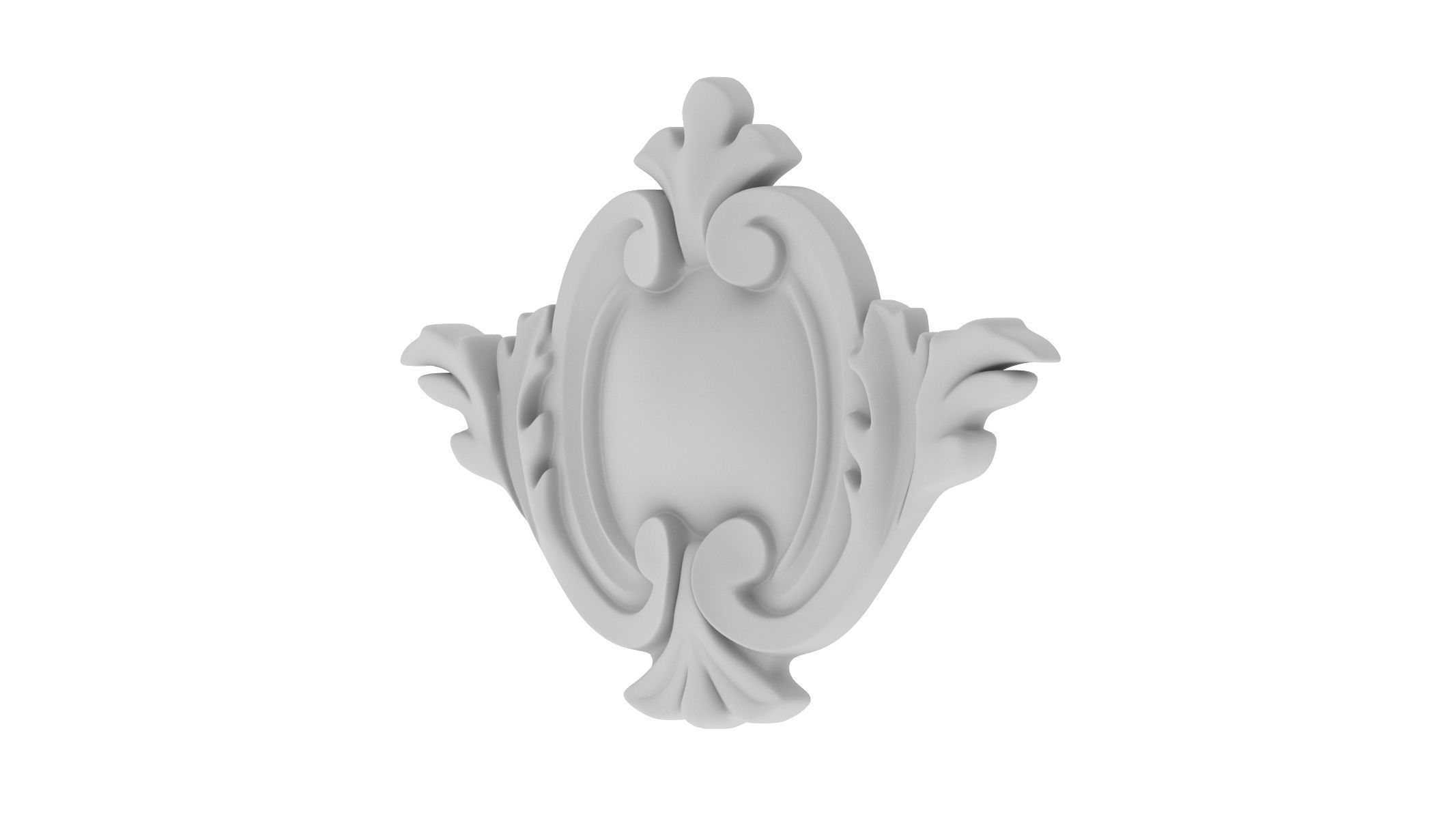 Cartouche Ornament 029 3D model_2