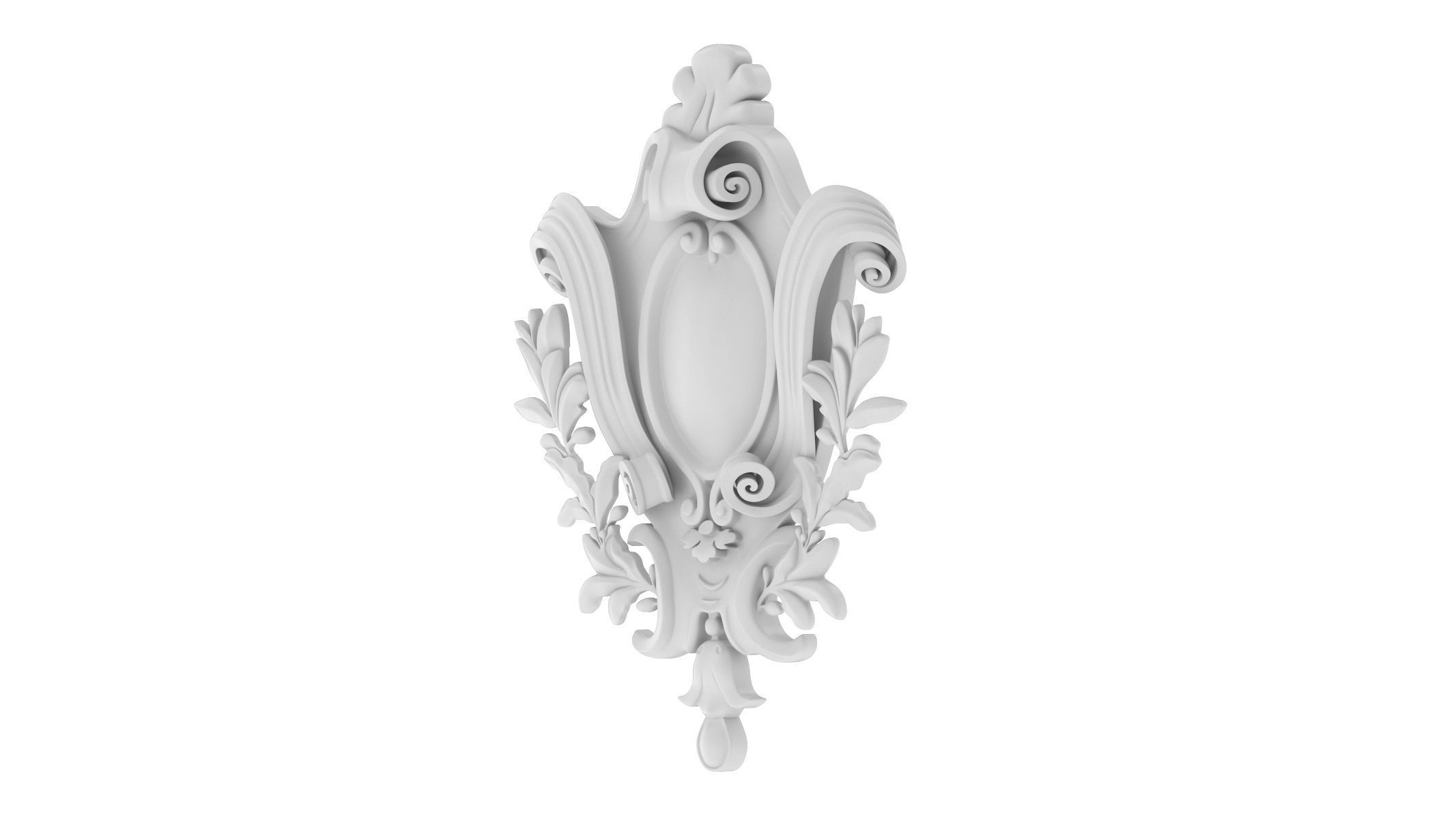 Cartouche Ornament 030 3D model_2