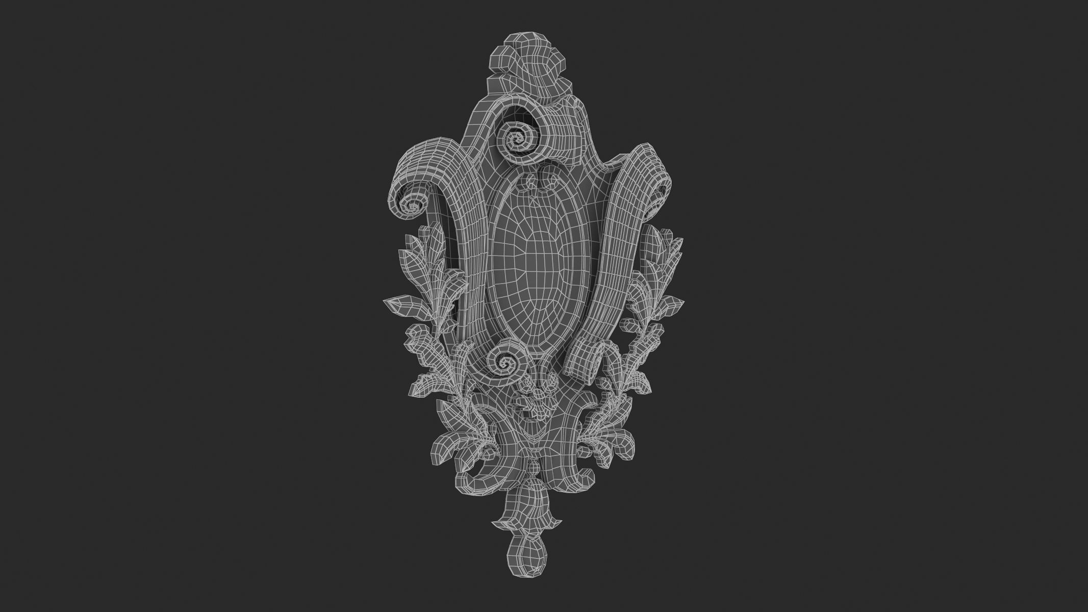 Cartouche Ornament 030 3D model_6
