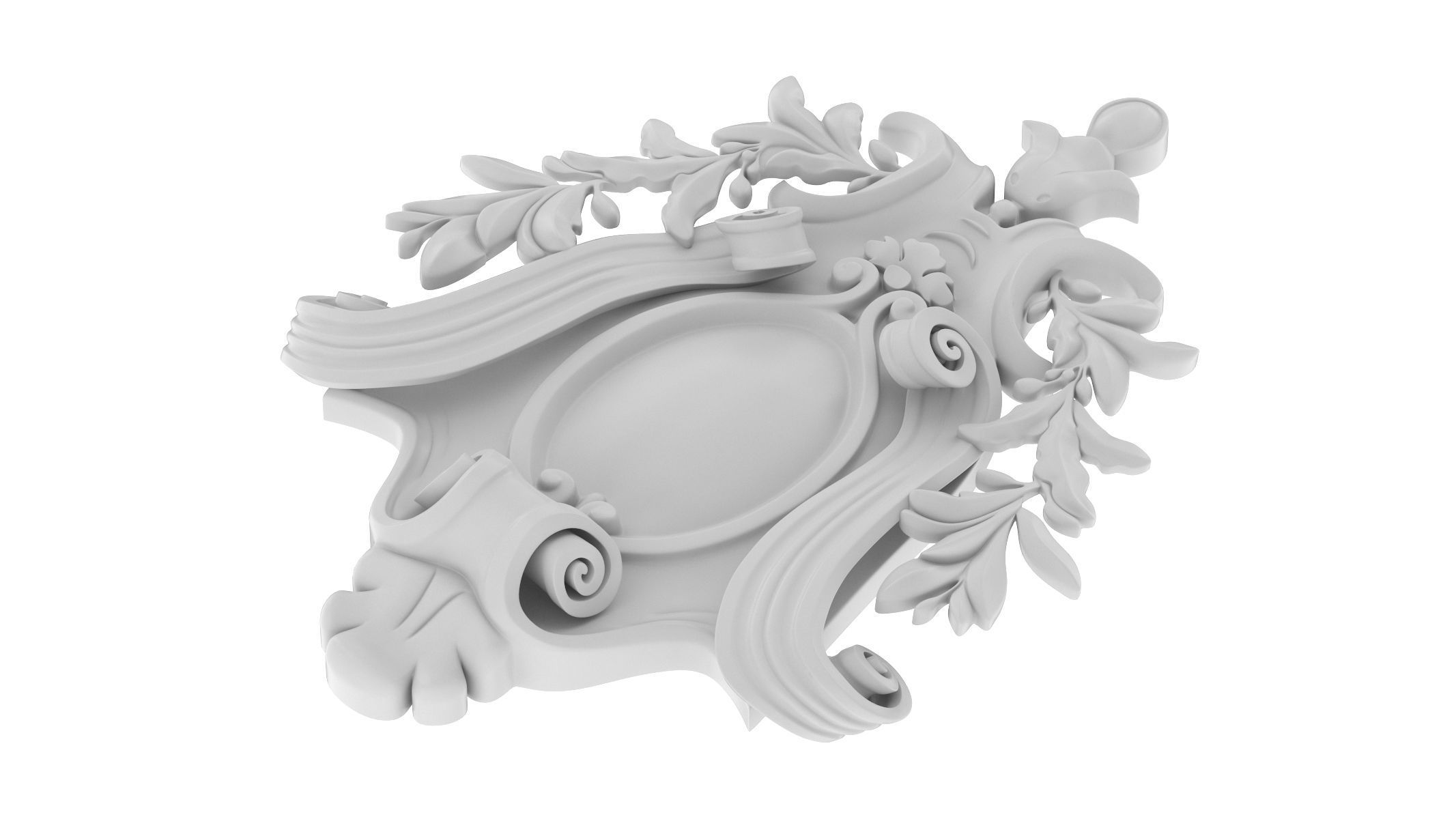 Cartouche Ornament 030 3D model_3